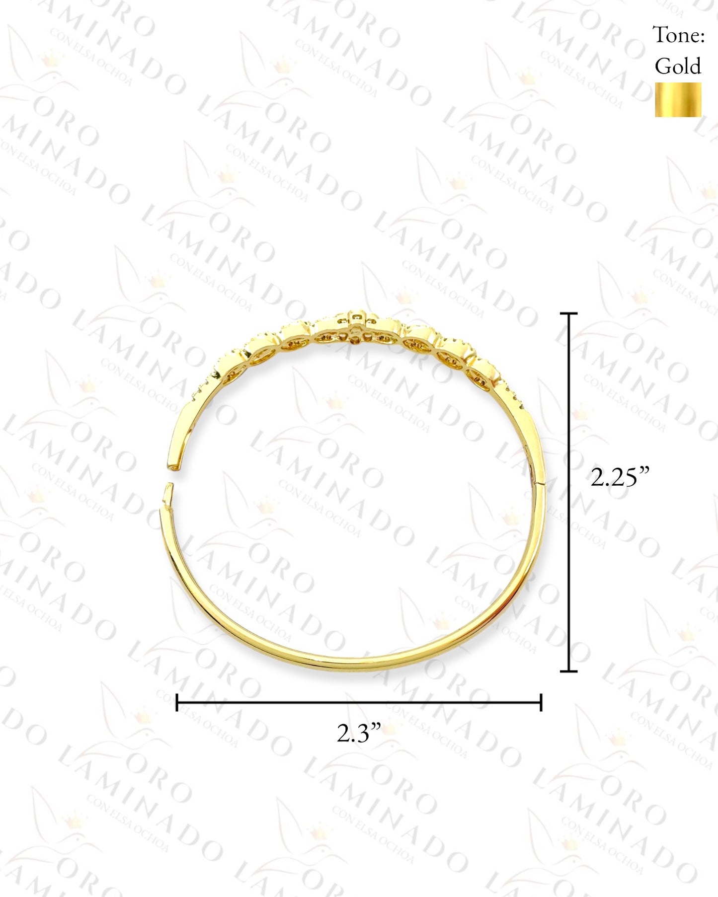 High Quality Small Crystal Flower Bangle Bracelet C253