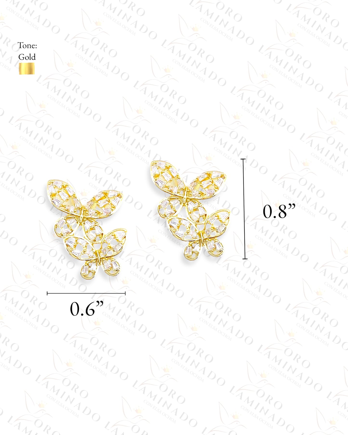 High Quality Double Butterfly Earrings Y129