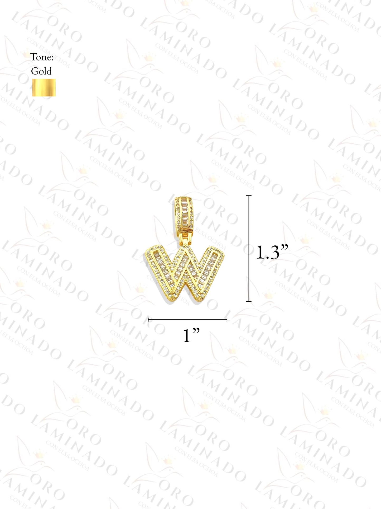Gold Filled Letter "W" Pendant G266