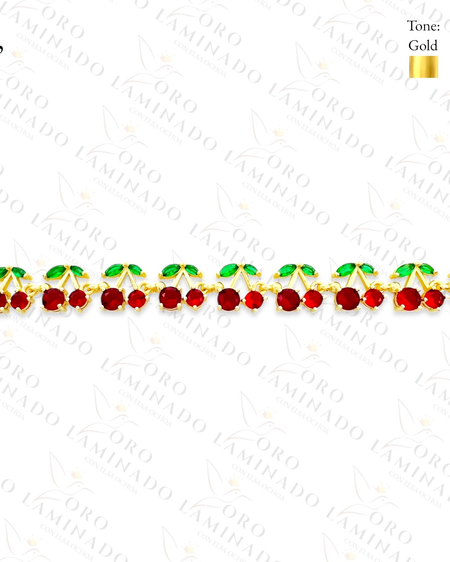Crystal Cherry Bracelet (Gold Filled) G473