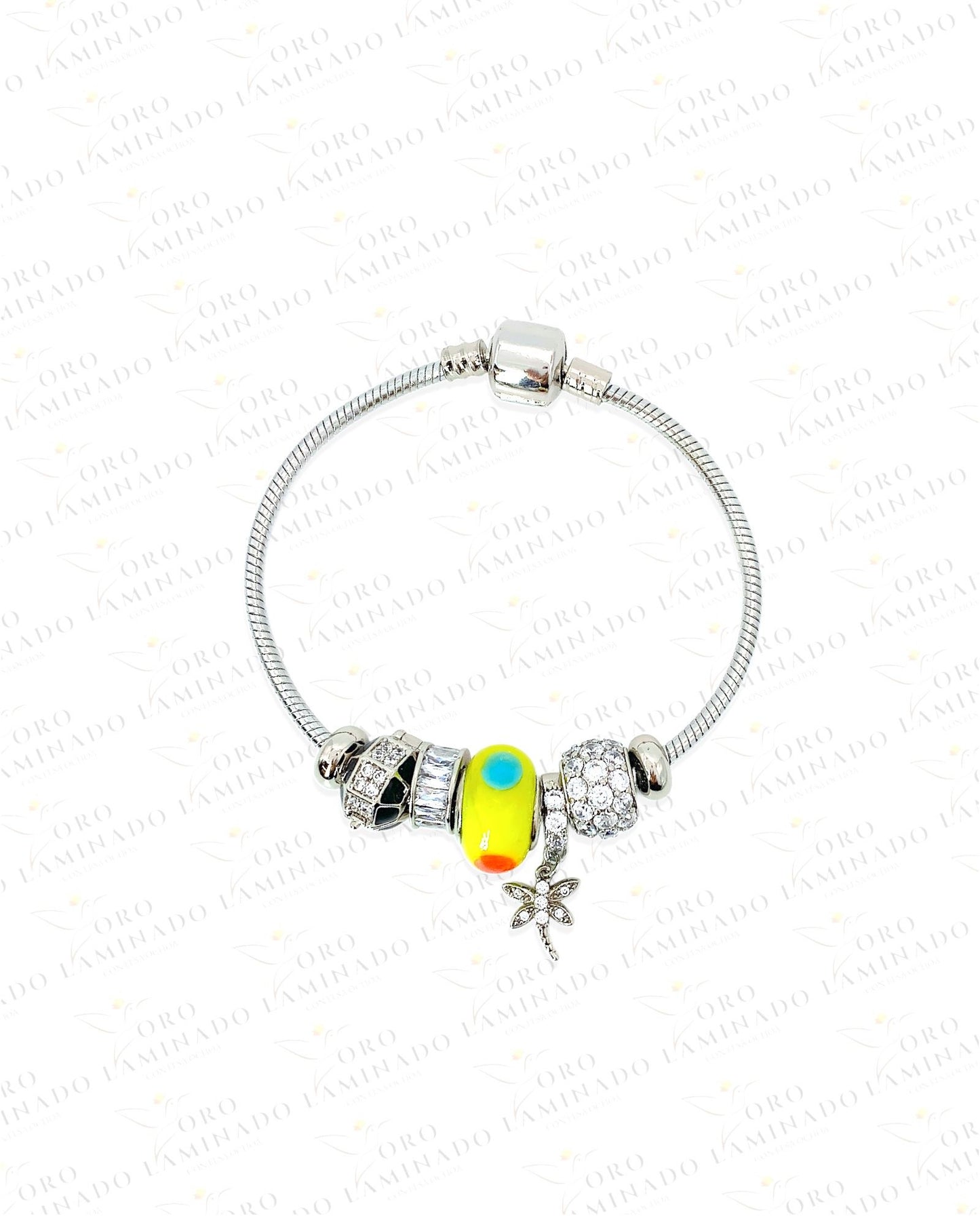 Silver Dragonfly Charm Bracelet B105