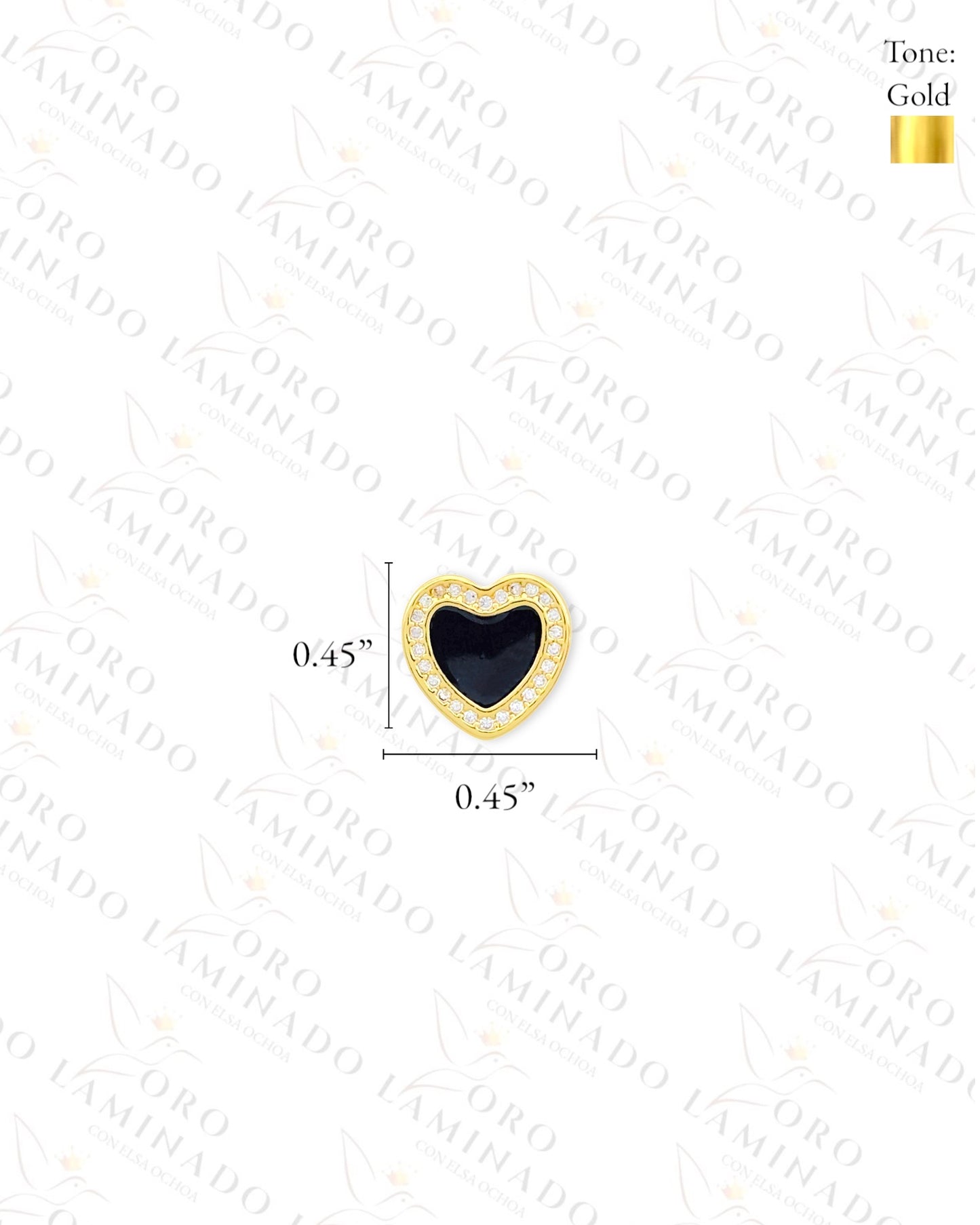 Dark Heart Charm Divider (Gold Filled) B364