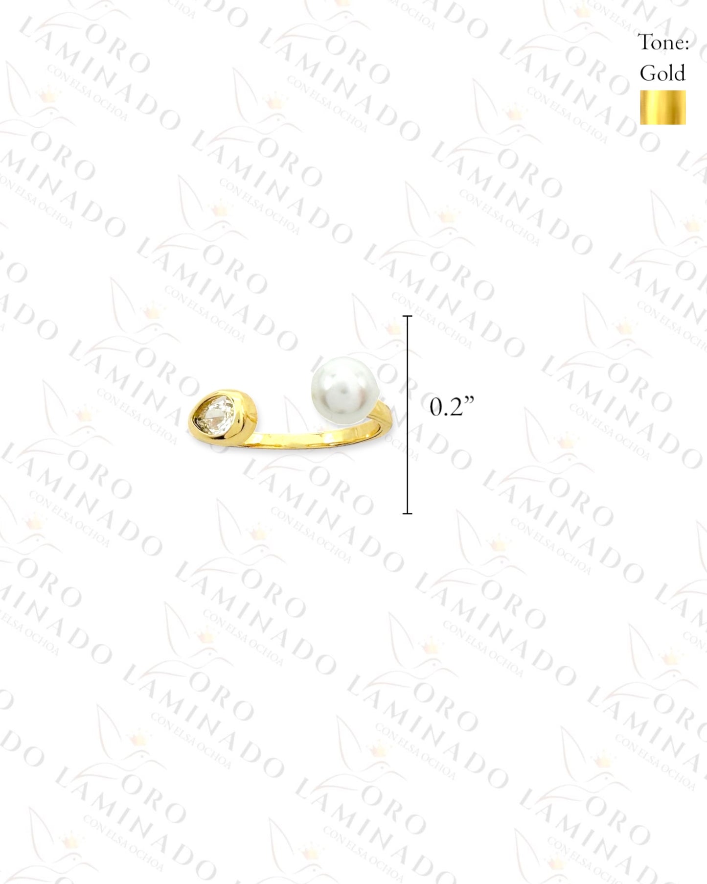 Adjustable High Quality Pearl Ring (Gold Filled) Y308