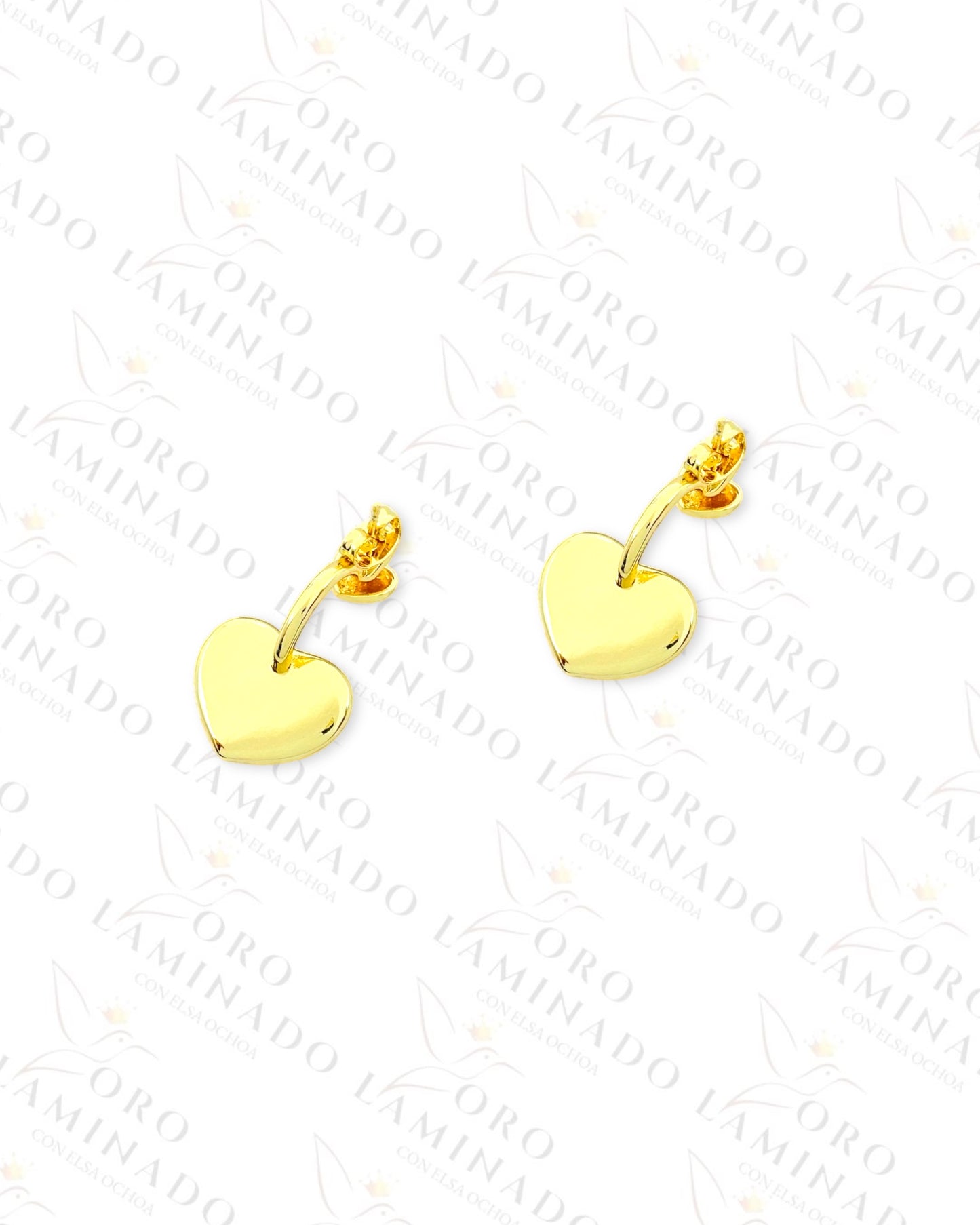 Double Heart Pearl Earrings (Gold Filled) G140