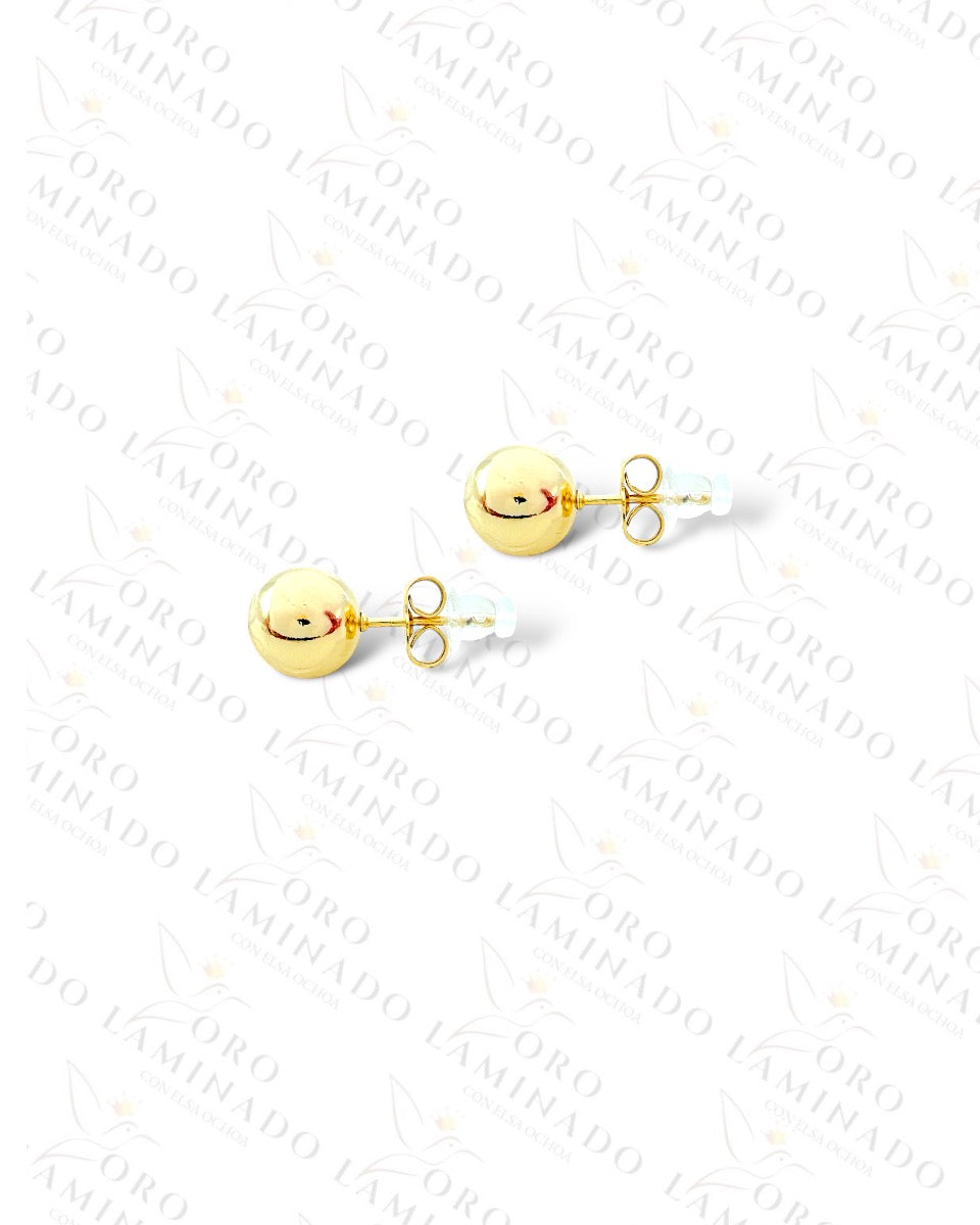 High Quality Golden Sphere Earrings B452