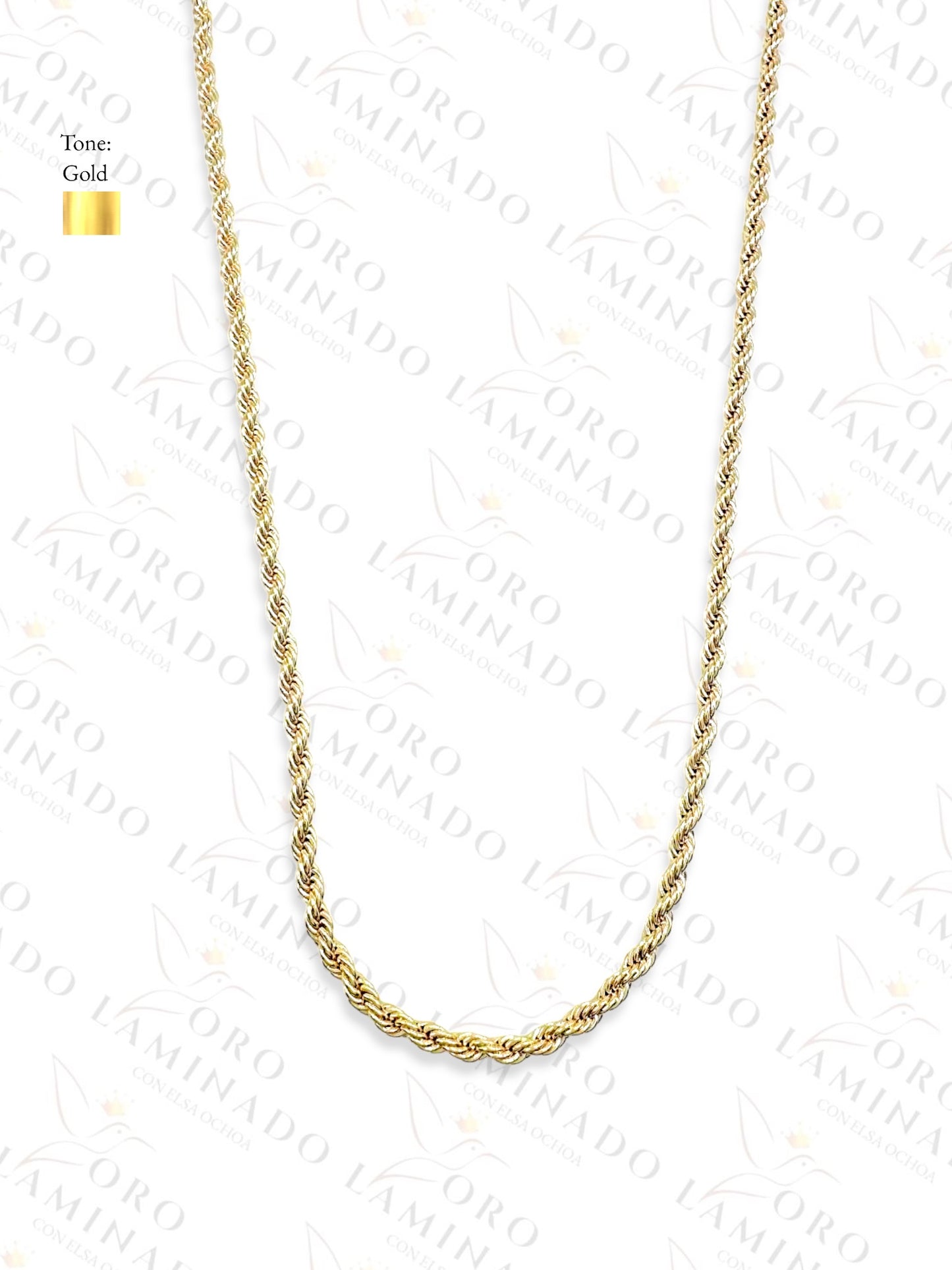 Gold Filled Rope Chain Pack of 6 Size 20" 3mm R36