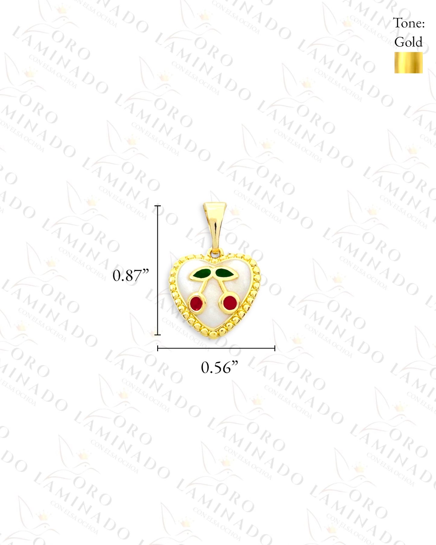 Cherry Heart Pendant (Gold Filled) R133