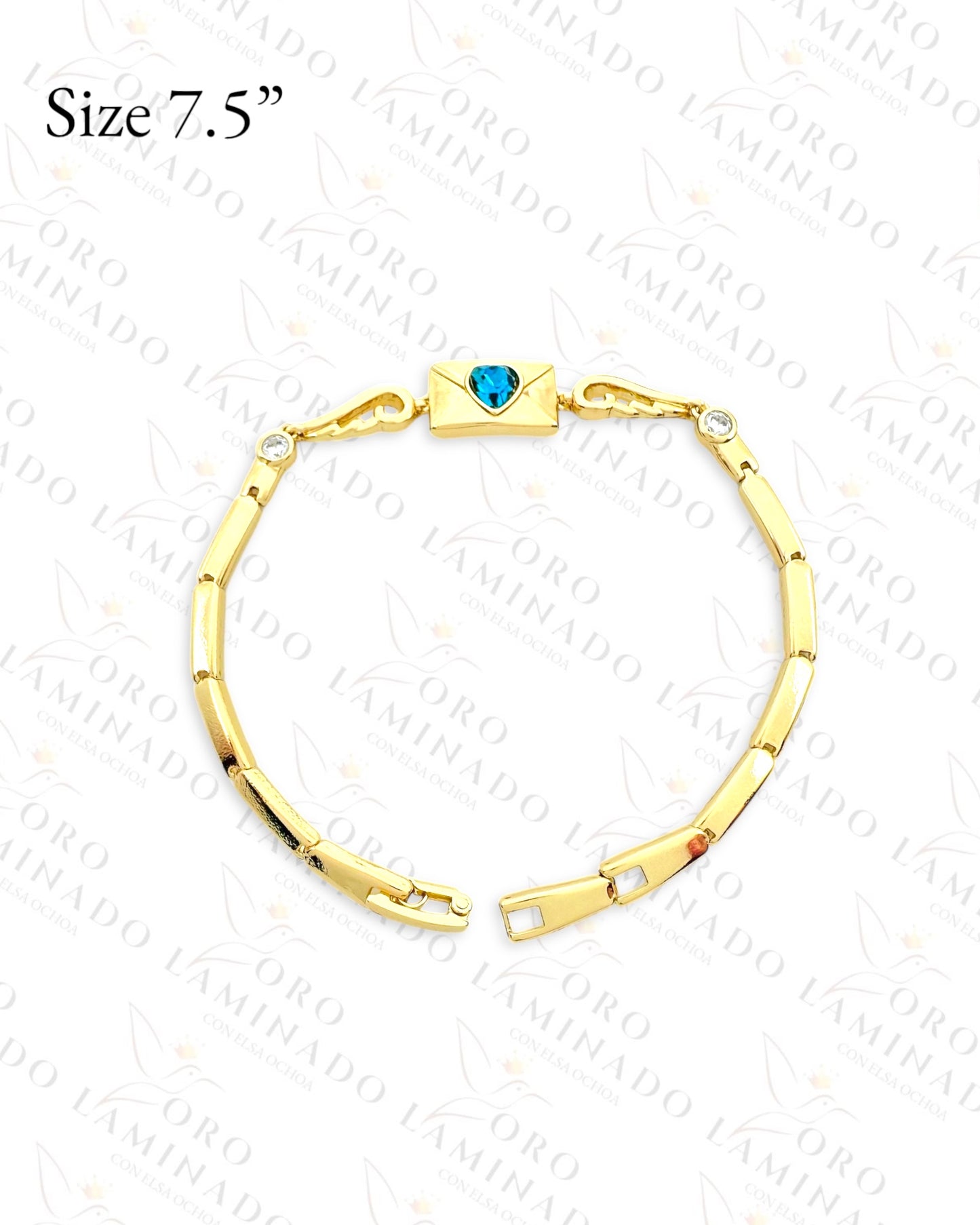 High Quality Blue Love Letter Bracelet (Gold Filled) C54