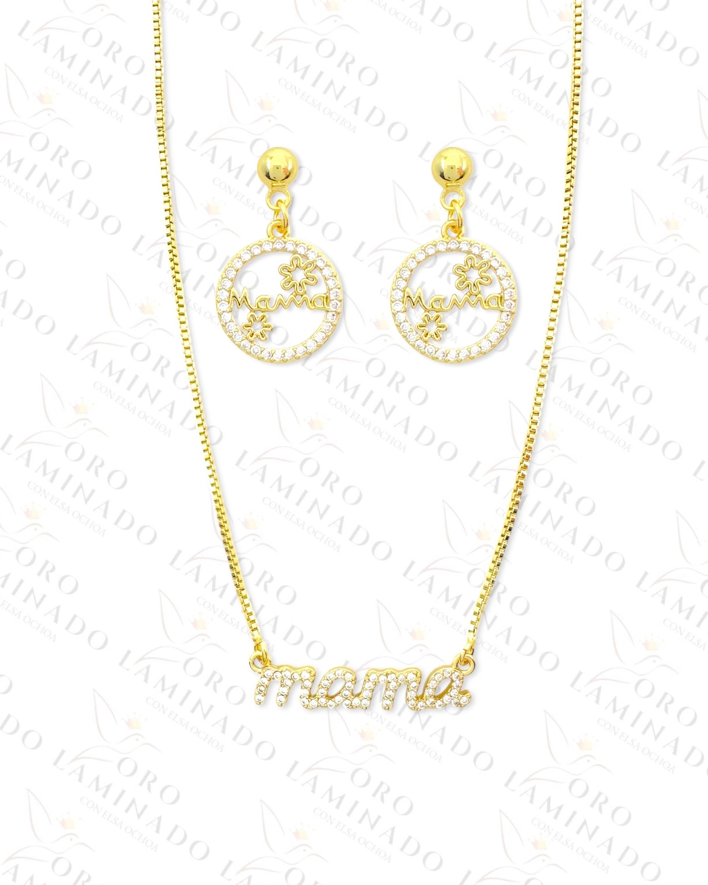 Sparkling Mama Necklace Set (Gold Filled) B138