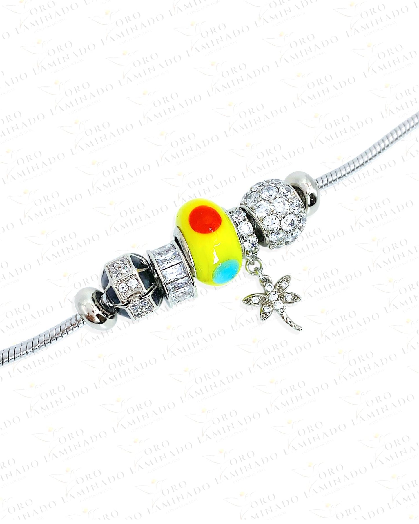 Silver Dragonfly Charm Bracelet B105