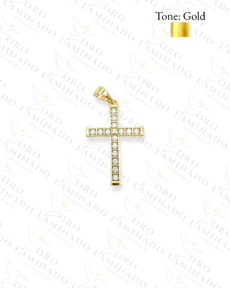 Gold Filled High Quality Crystal Cross Pendant R453