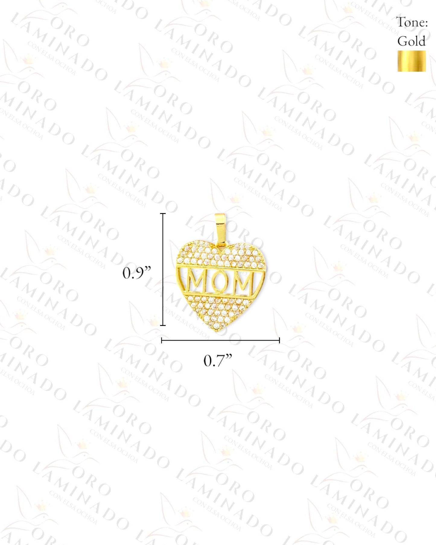 Sparkling MOM Heart Set (Gold Filled) B167