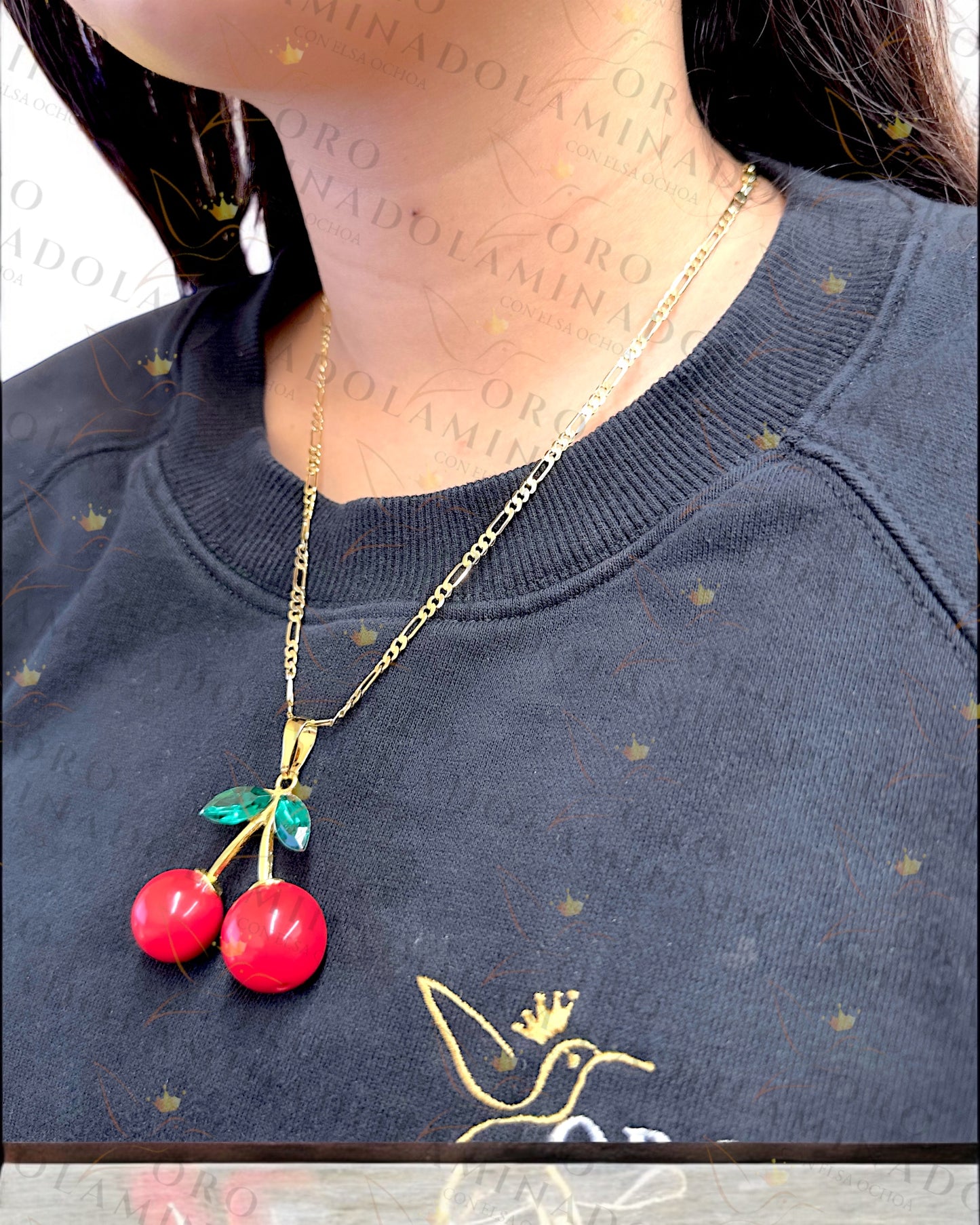 Chunky Cherry Pendant (Gold Filled) R206