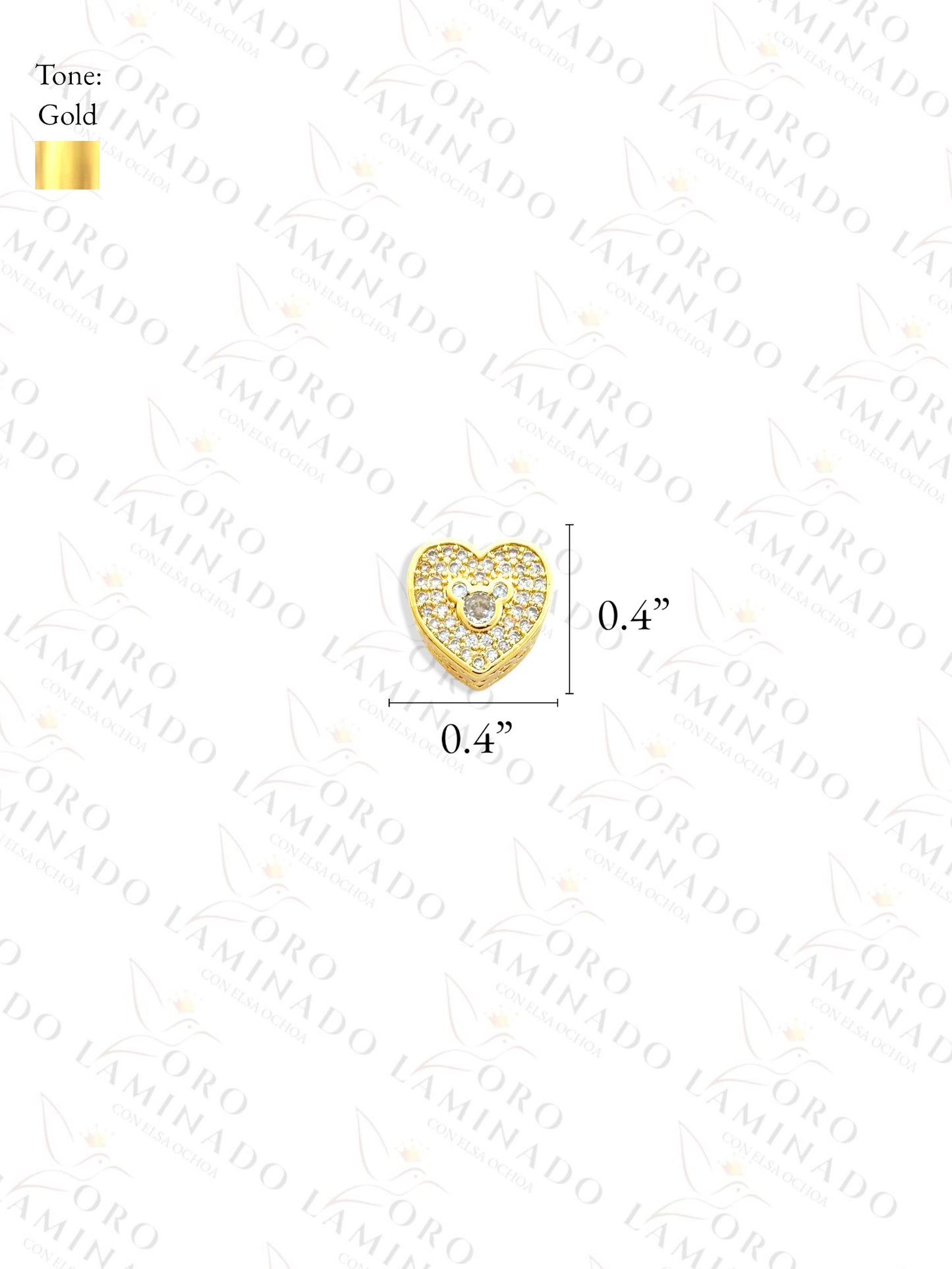 Bear Heart Charm Divider (Gold Filled) C52