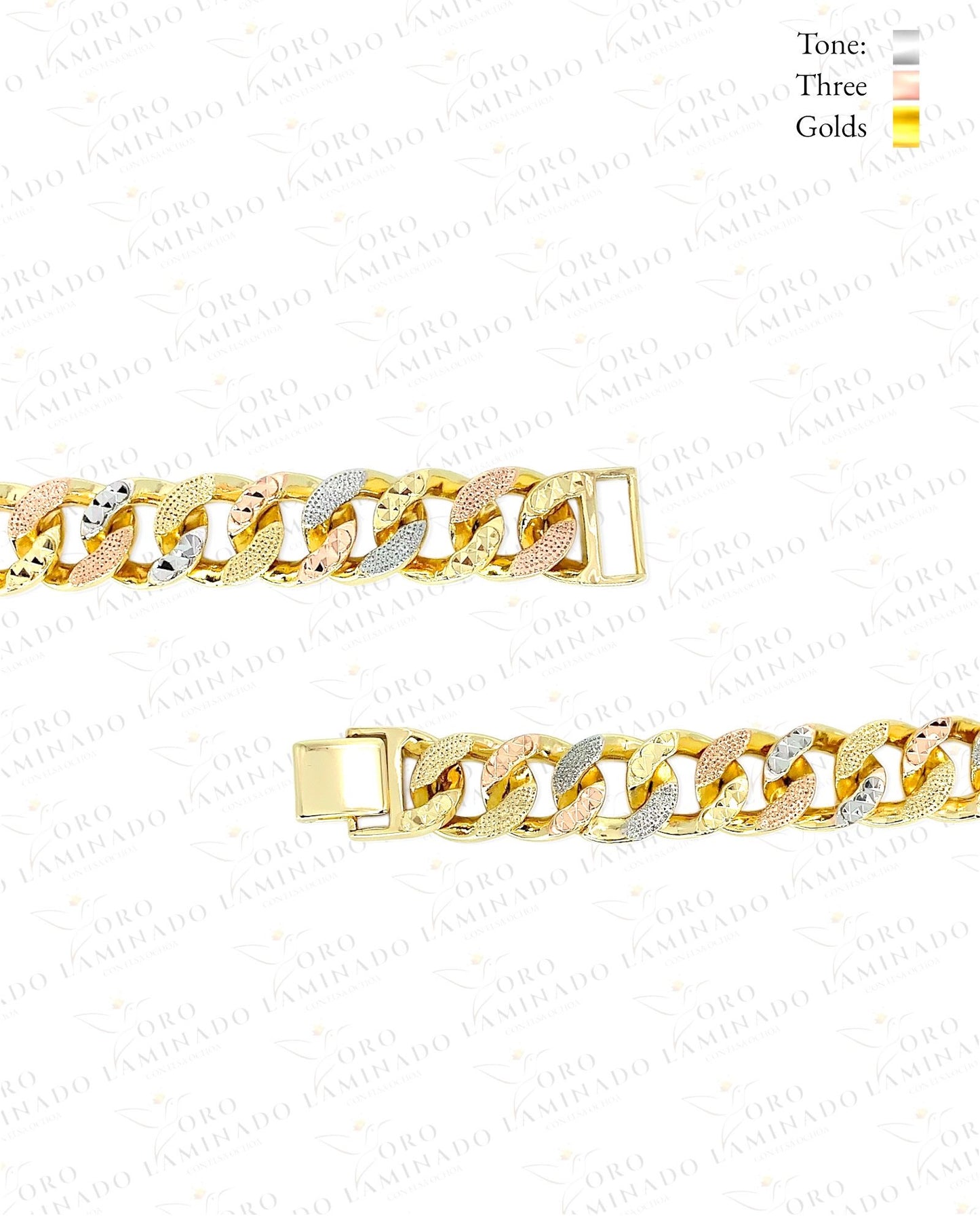Pave tricolor bracelet G287