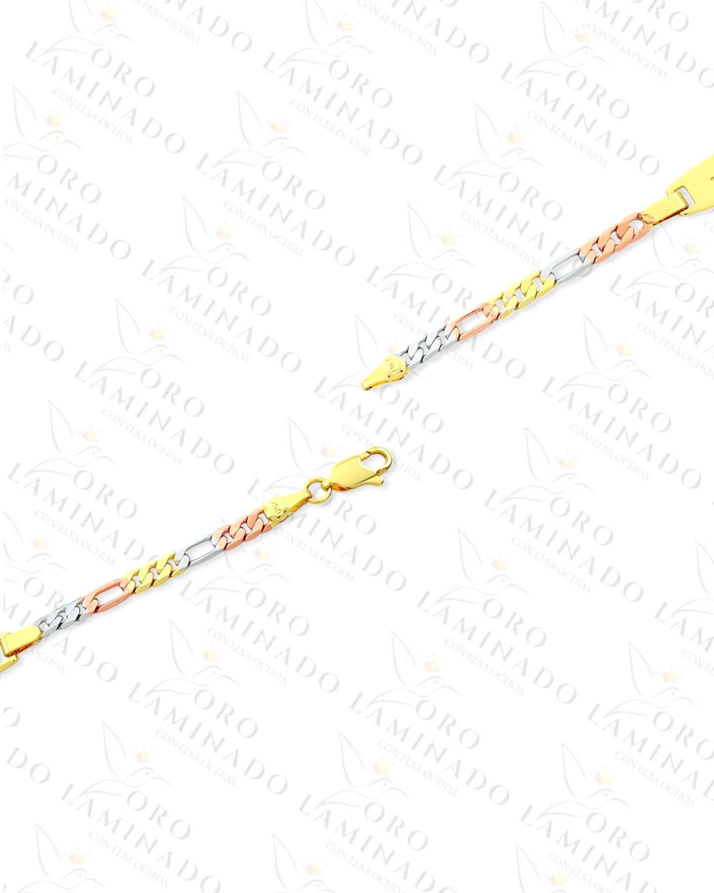 Gold Filled Three Tones Heart and Star Kids Bracelet Y421