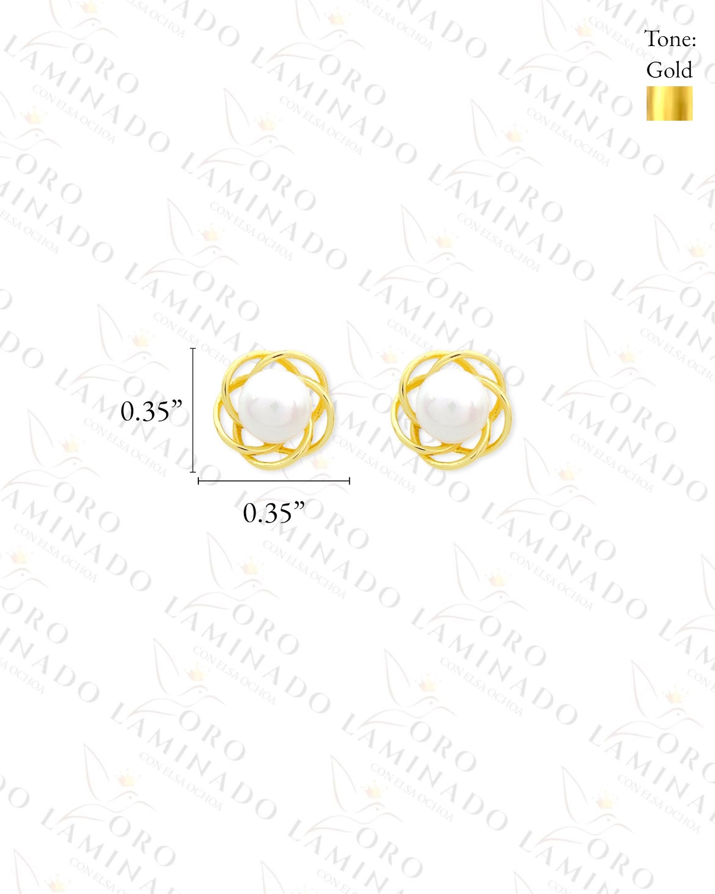 High Quality Pearl Knot Earrings (Gold Filled) G292