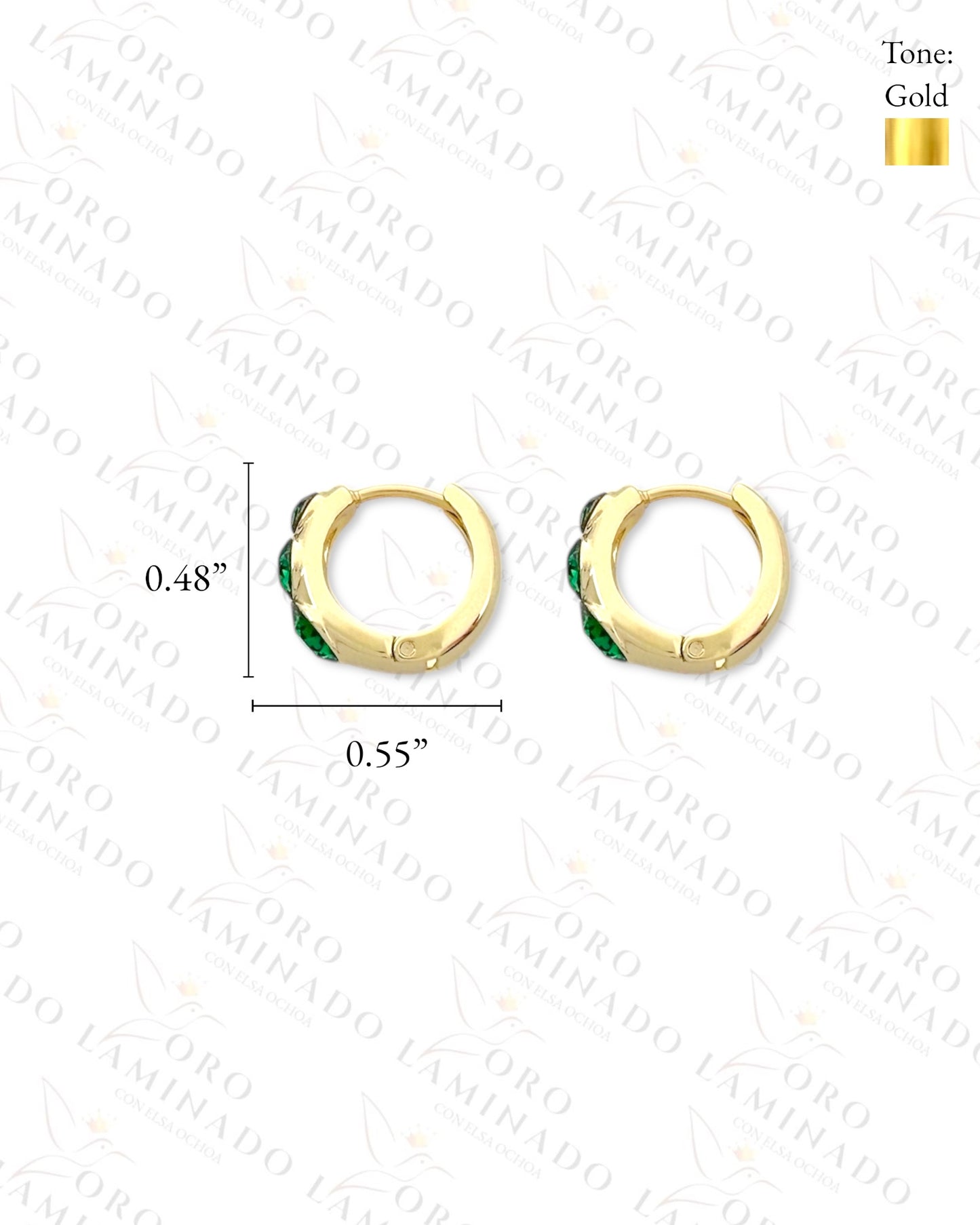 High Quality Small Green Hoop Earrings C178