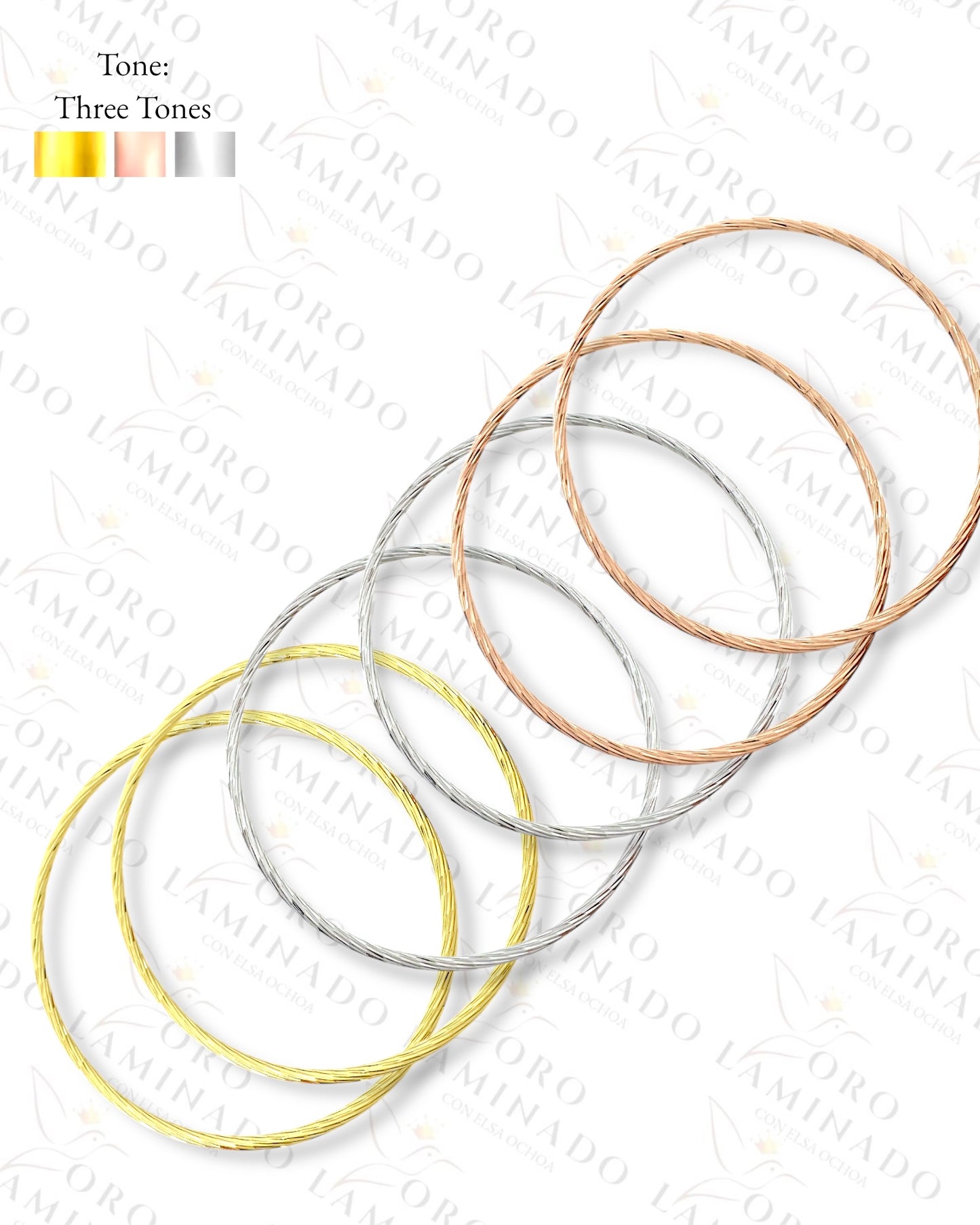 High Quality Three Tones Weekly Design Bracelet (Gold Filled) G33