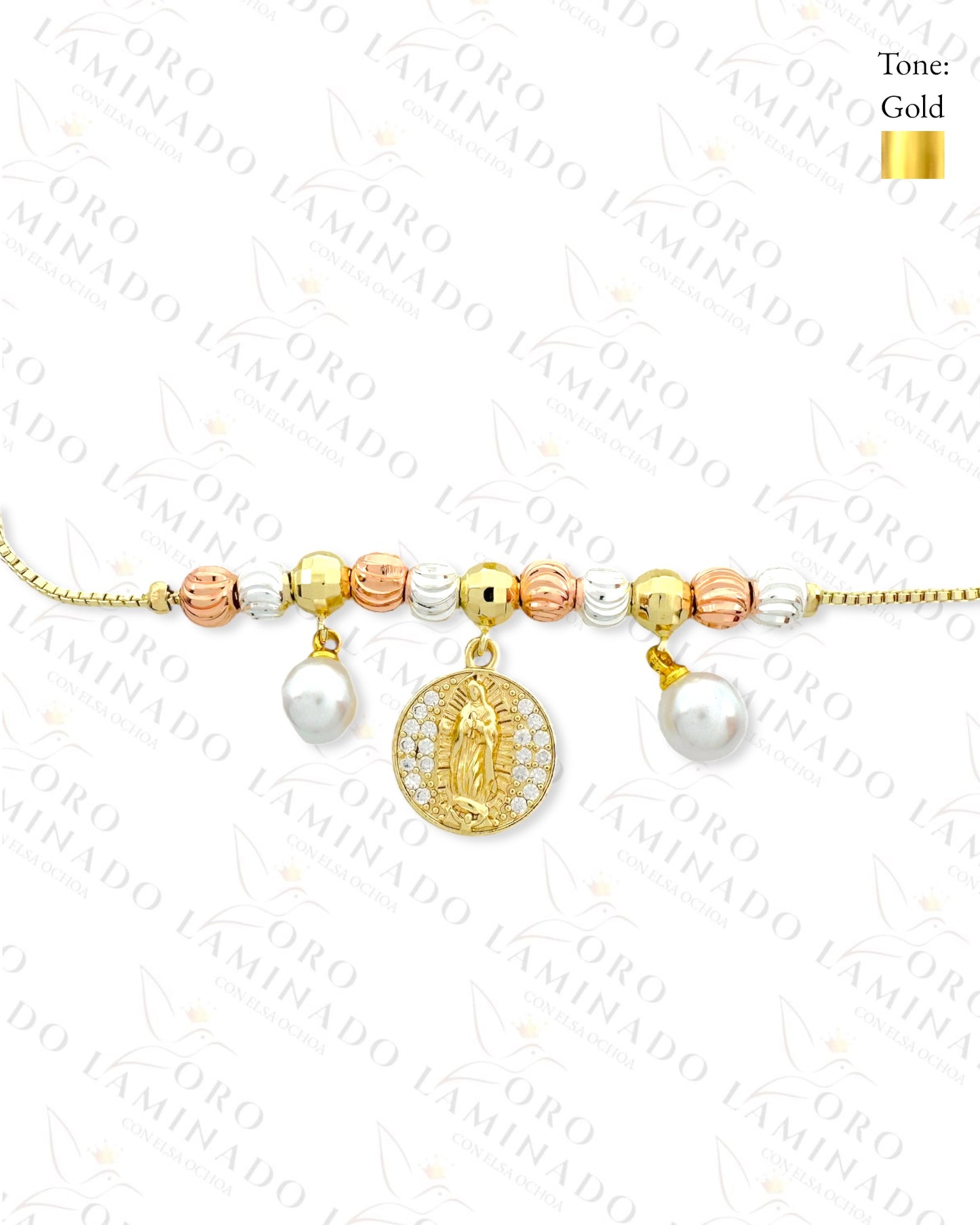 Three Tones Adjustable Virgin Mary Bracelet C279
