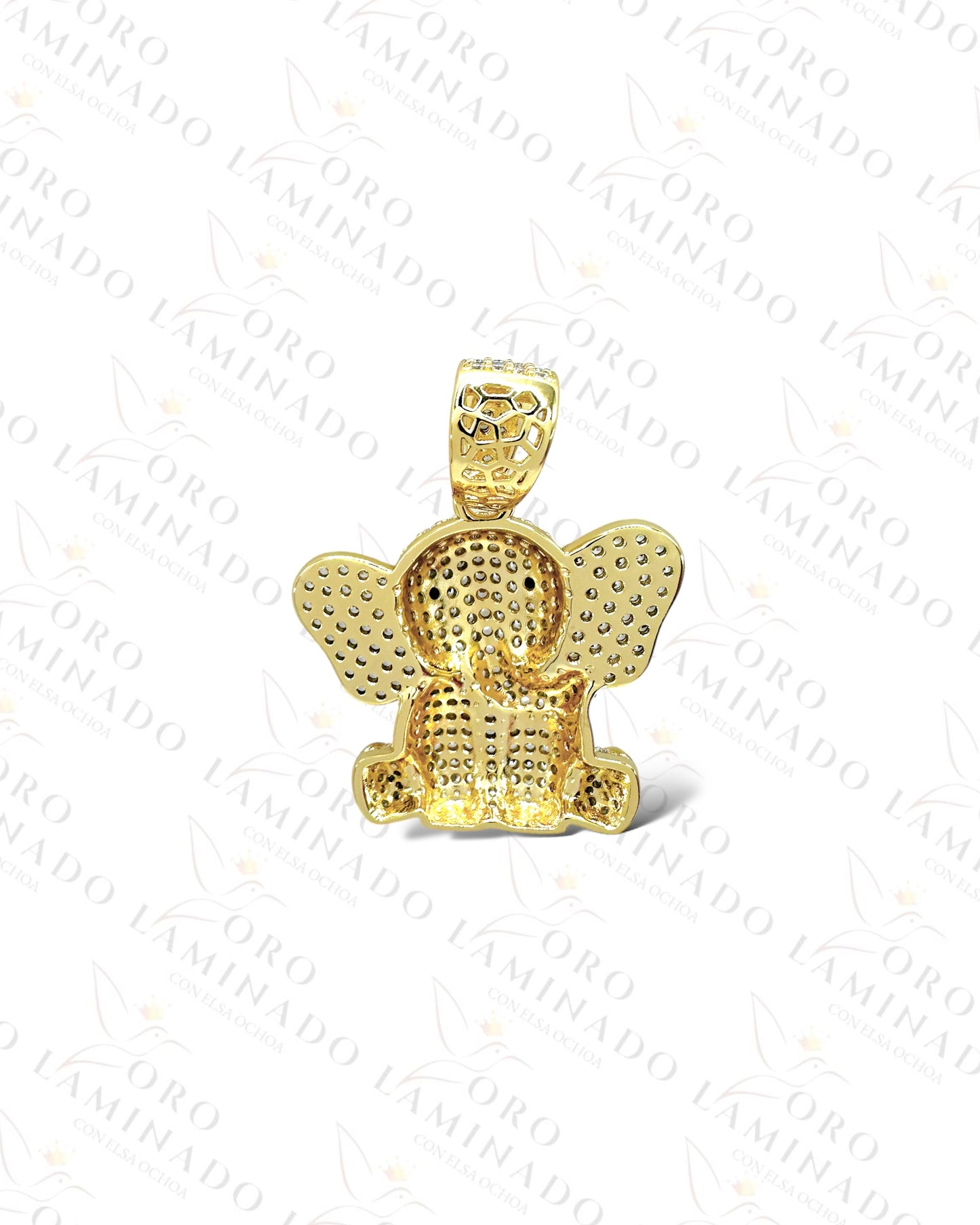 Gold Filled High Quality Sparkling Little Elephant Pendant B478