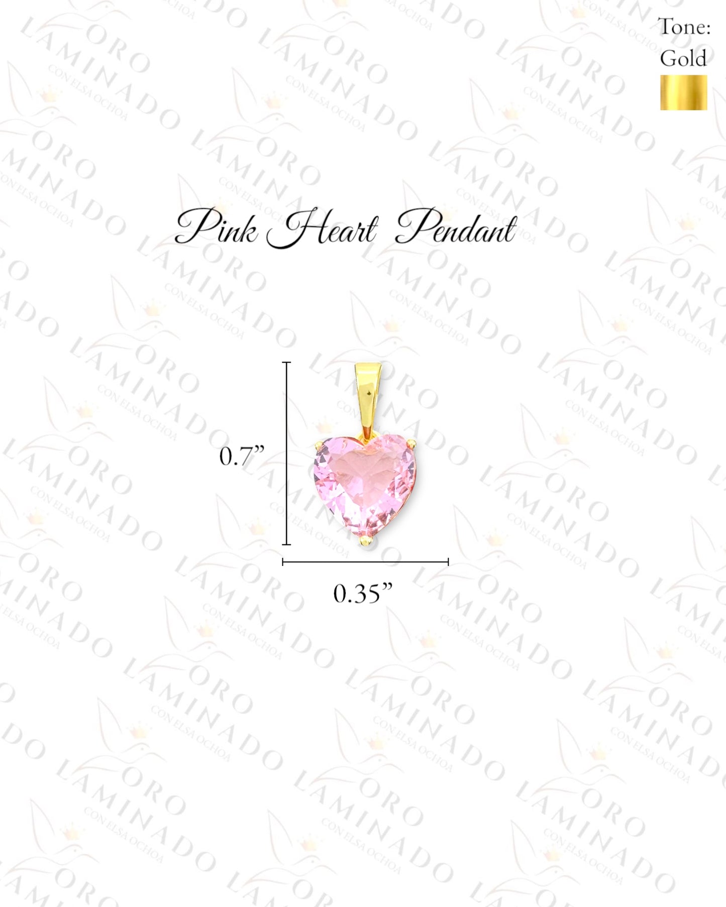 High Quality Color Heart Pendant (Gold Filled) Y166