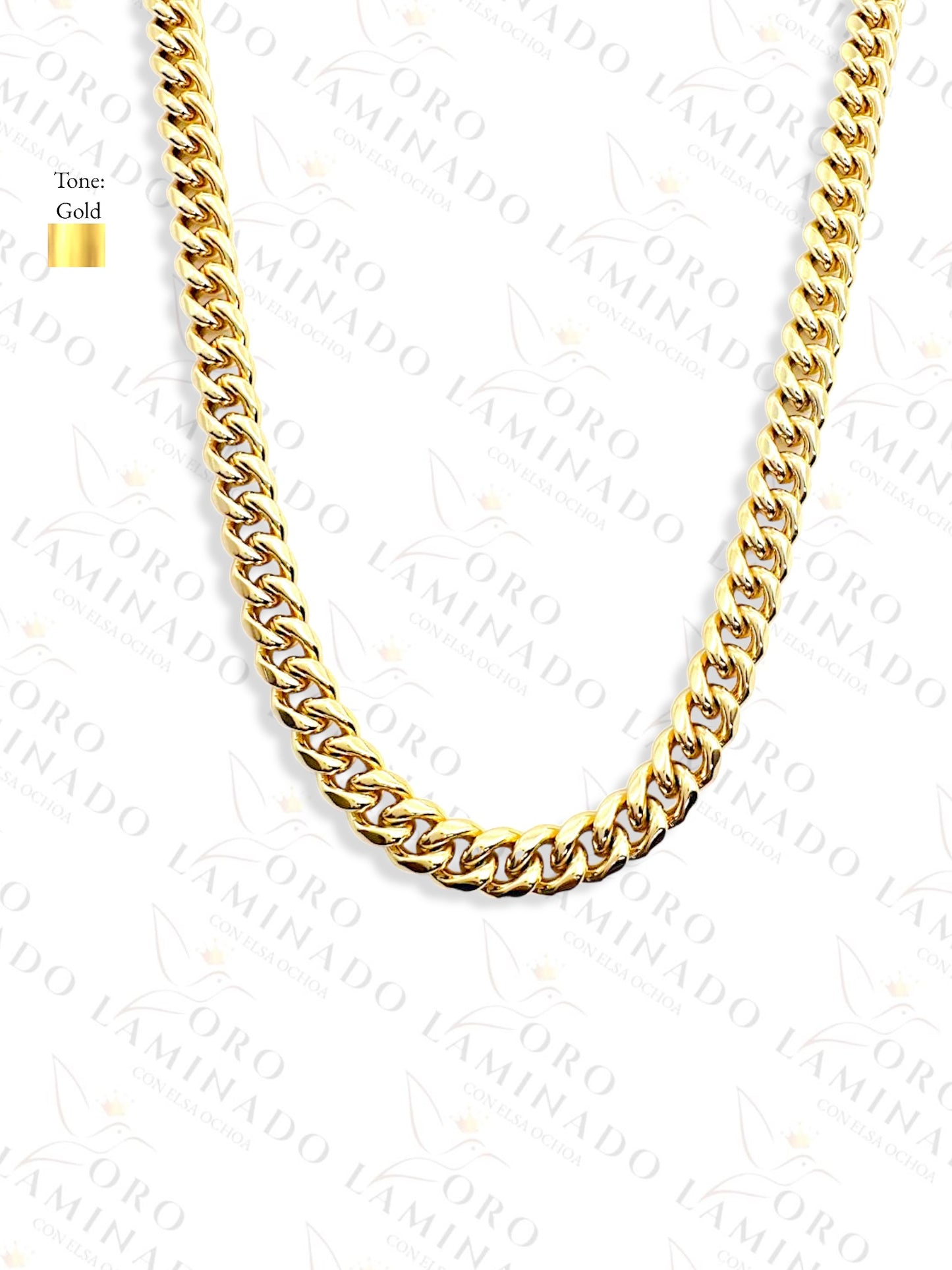 Gold Filled High Quality Single Cuban Chain Size 24" 7mm Y402