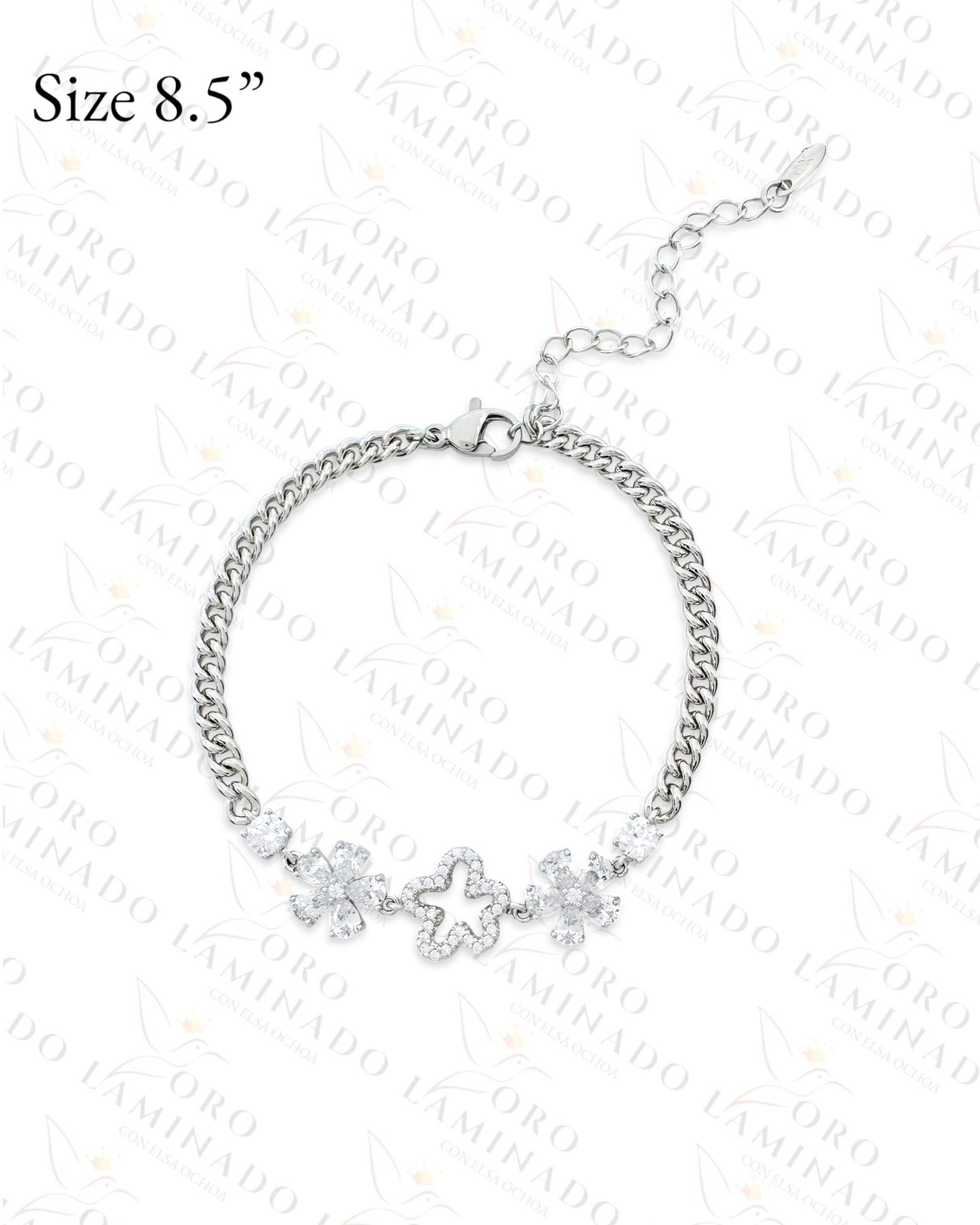 High Quality Silver Flowers Bracelet (Gold Filled) C407