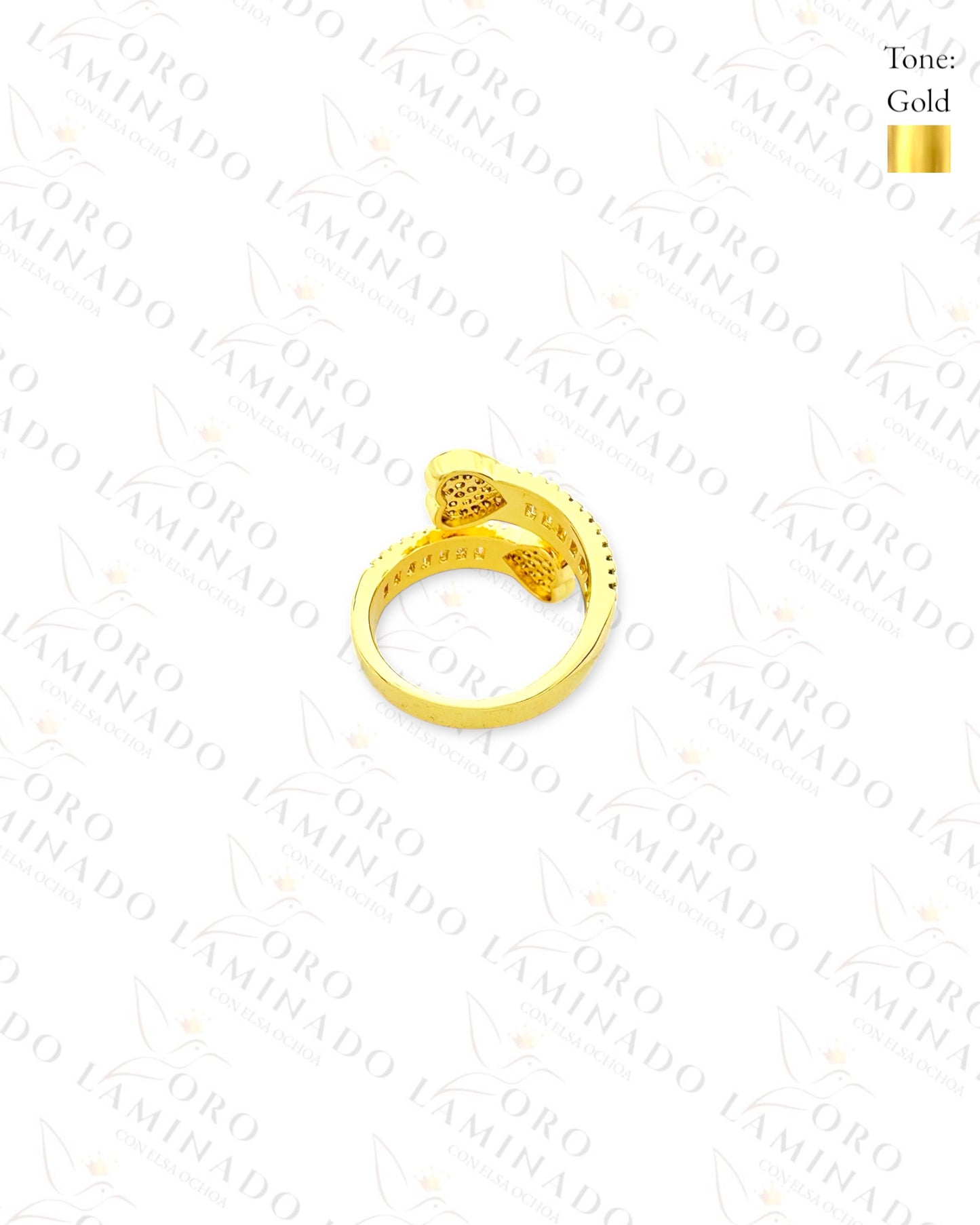 Adjustable Double Heart Ring (Gold Filled) Y443