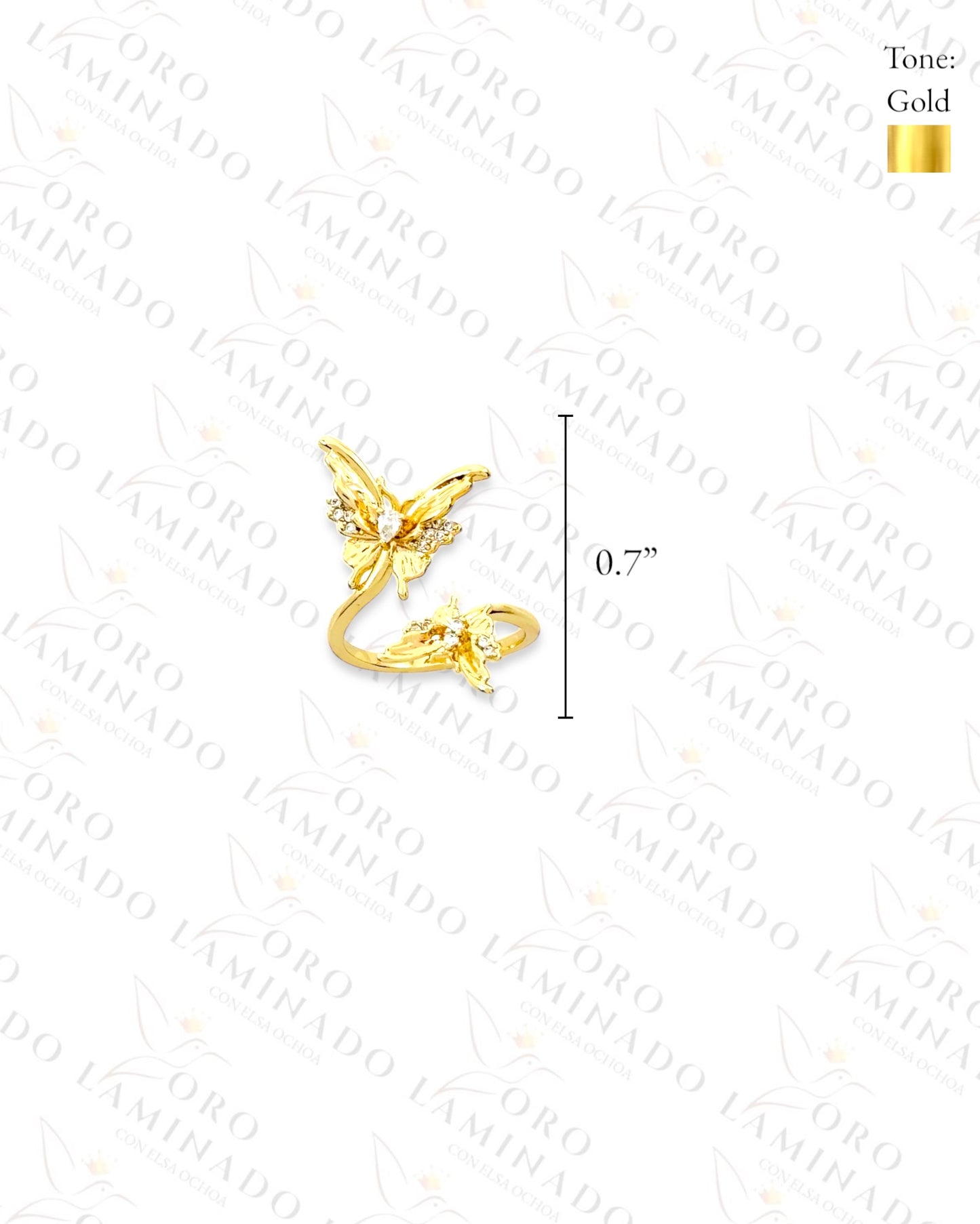Adjustable Double Butterfly Ring (Gold Filled) Y121