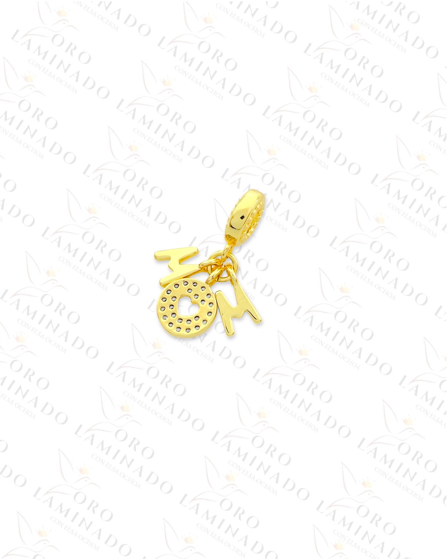 Sparkling MOM Charm (Gold Filled) C447