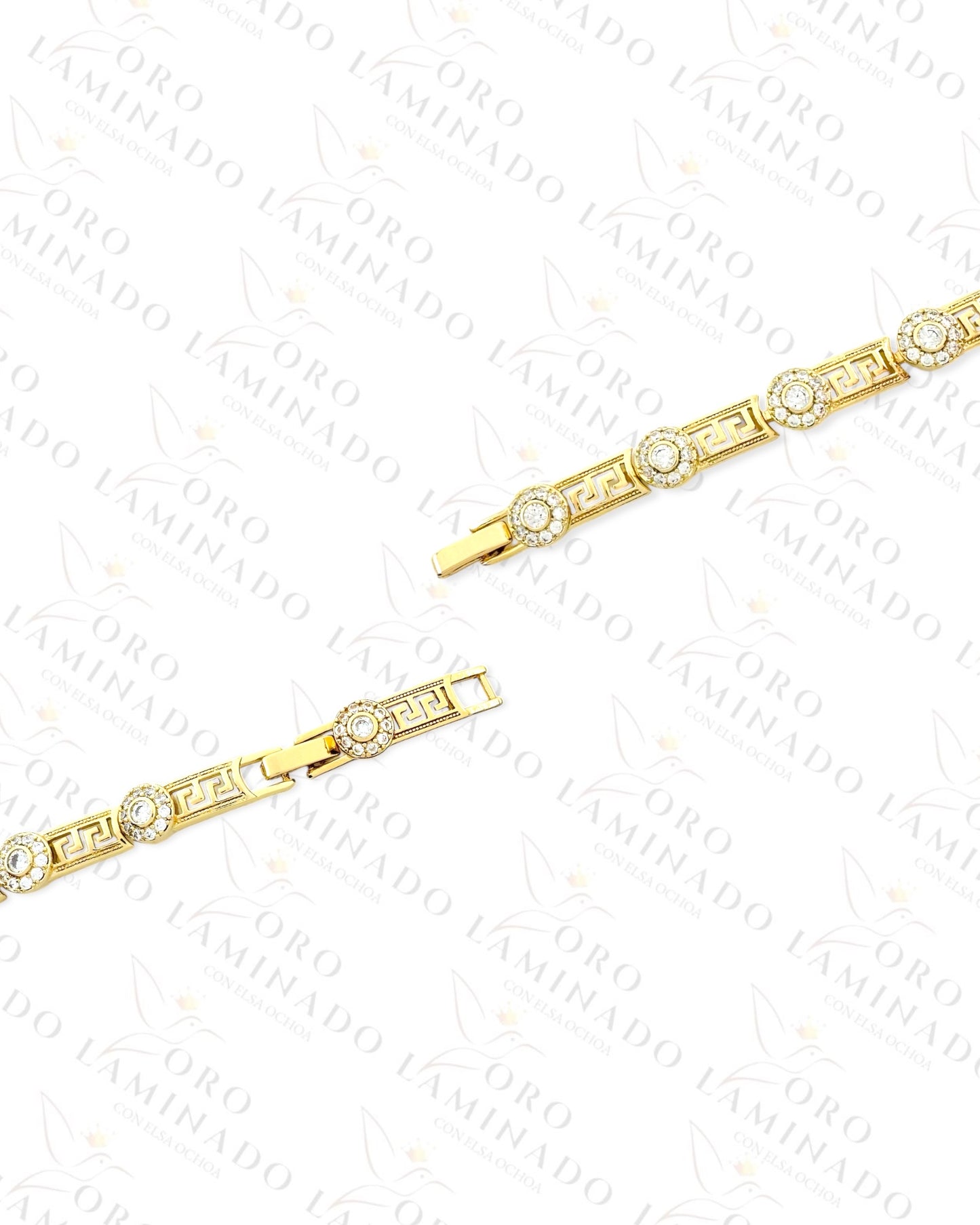 High Quality Sparkling Greek Design Bracelet (Gold Filled) B338