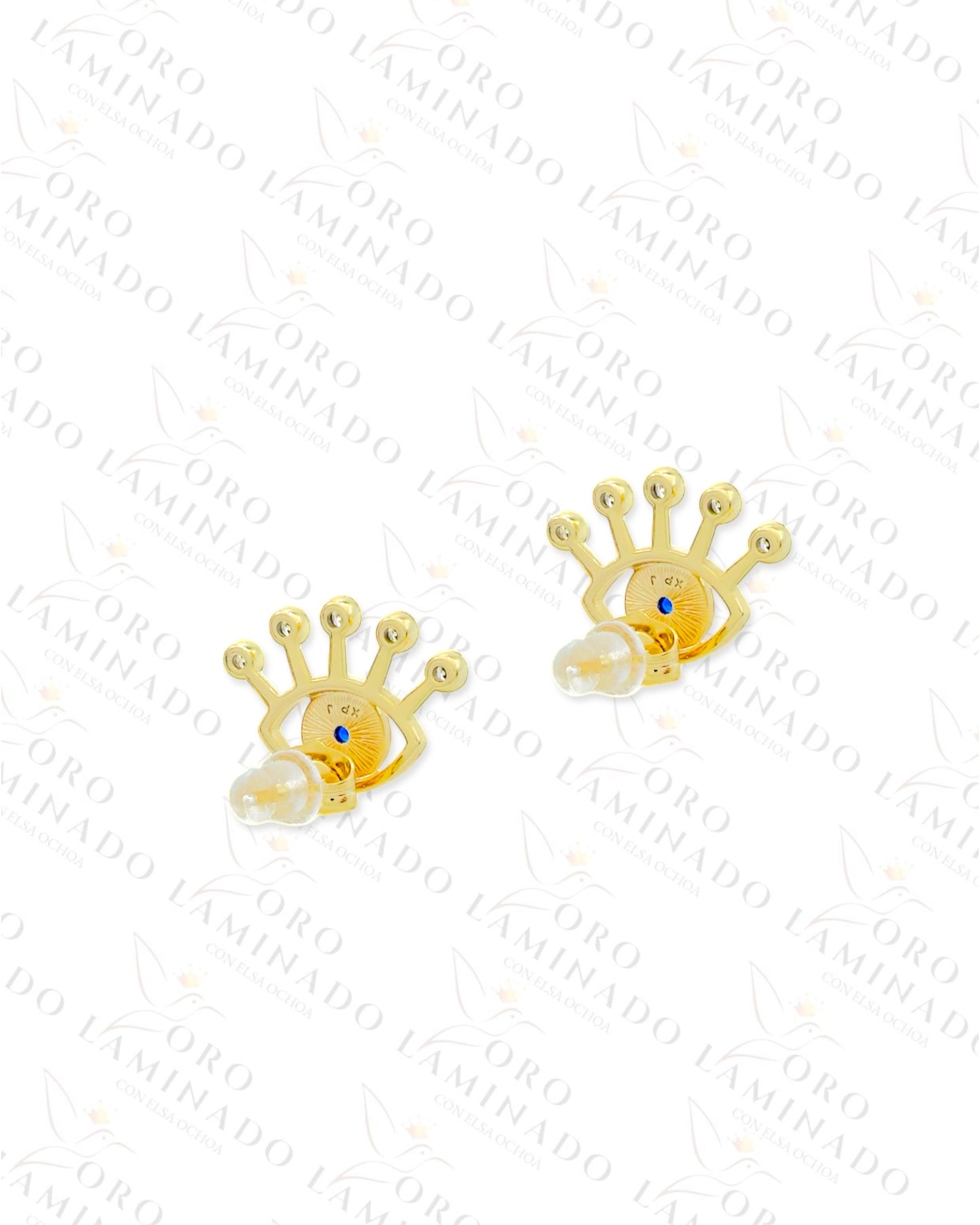 High Quality Blue Eye Earrings (Gold Filled) B424
