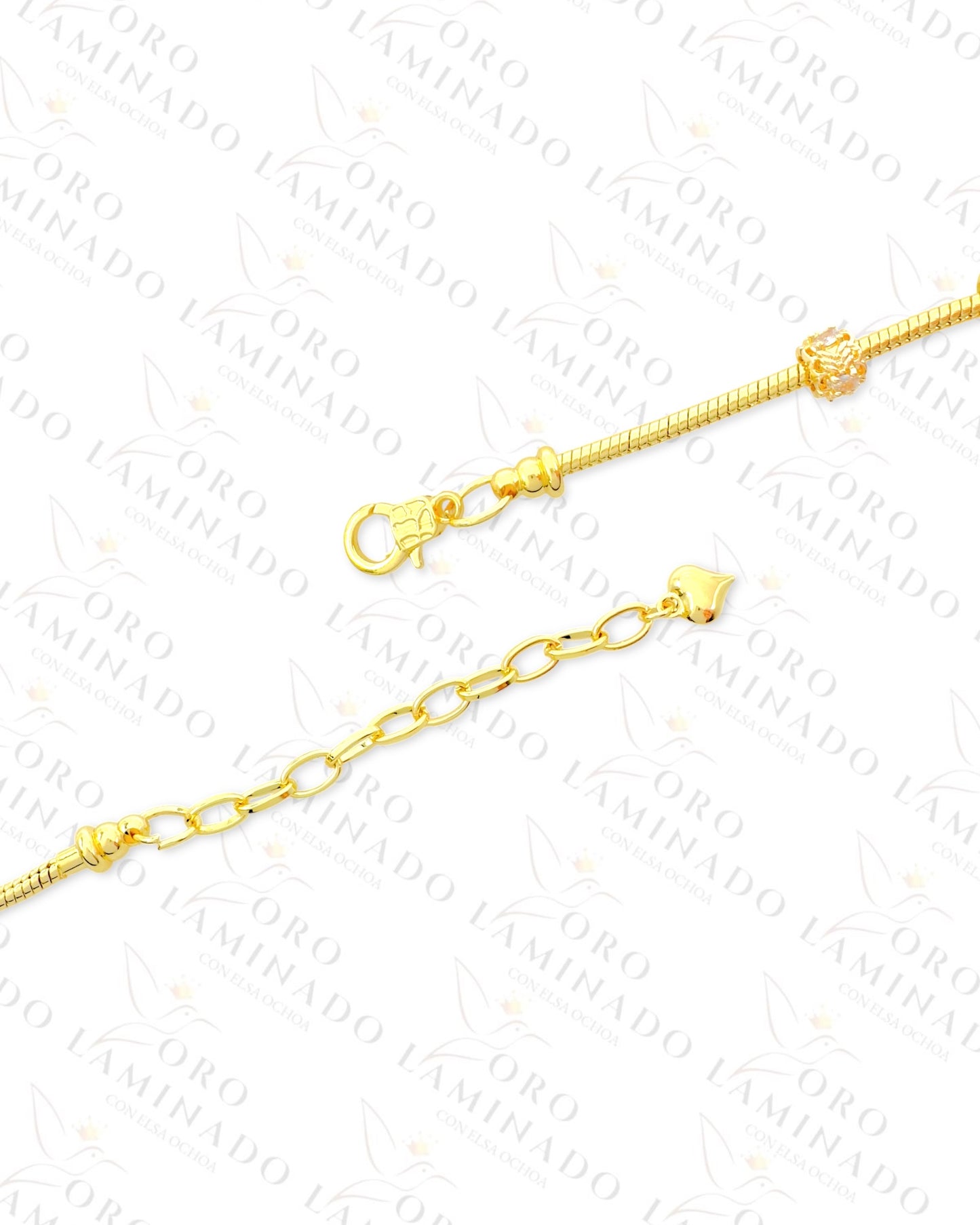 Sparkling Two Boys and One Girl Charm Bracelet C26