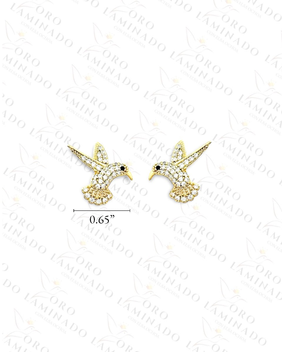 High Quality Sparkling Hummingbird Hoop Earrings R373