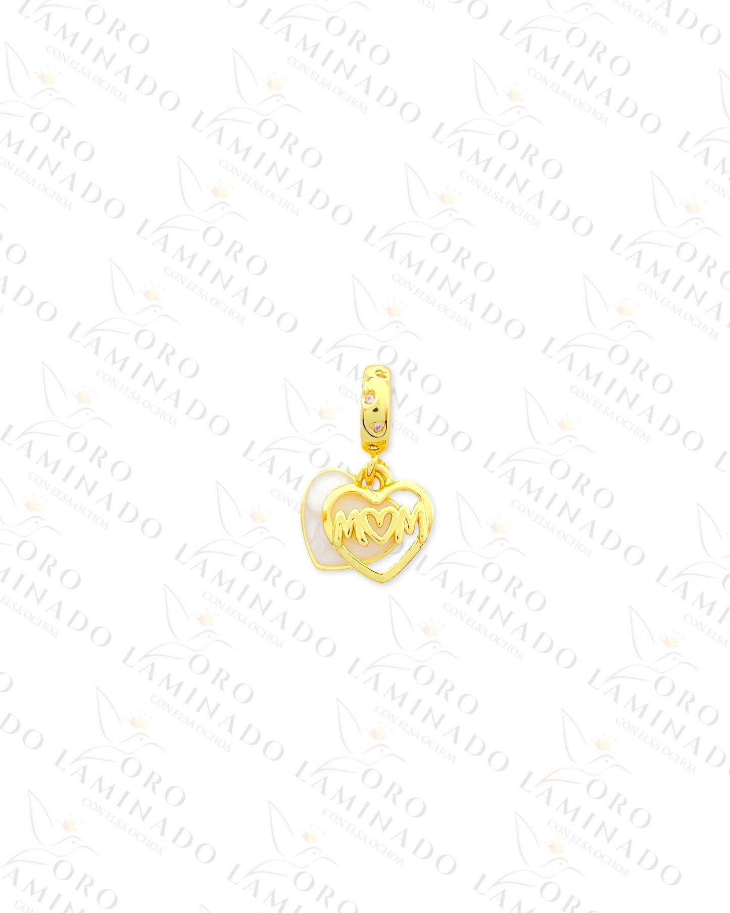MOM Heart Charm (Gold Filled) B407
