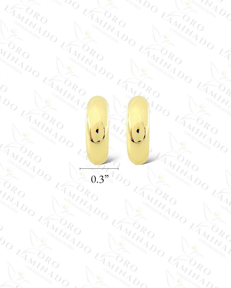 High Quality Chunky C-Shape Earrings B468