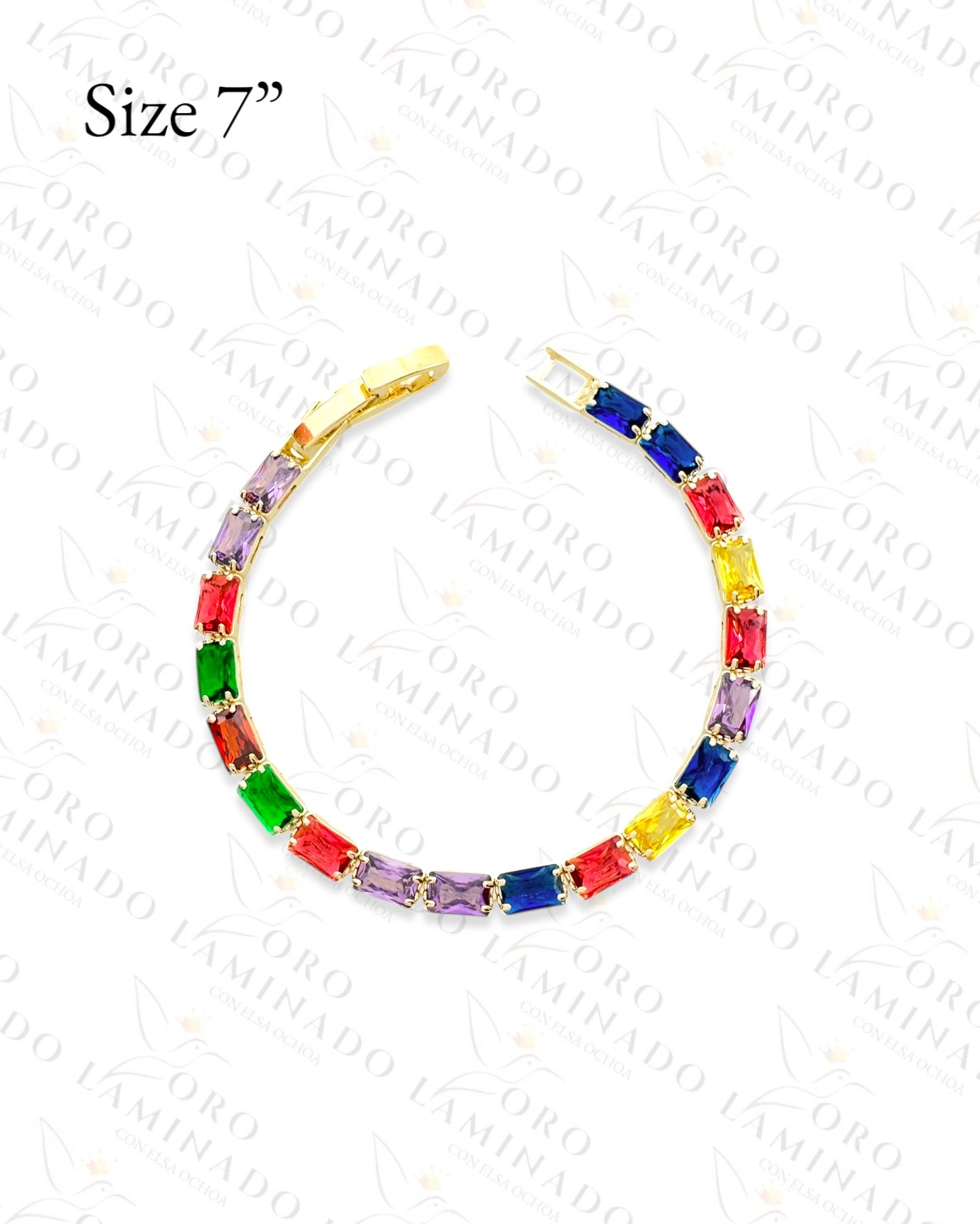 High Quality Multi-Color Crystal Bracelet (Gold Filled) G20