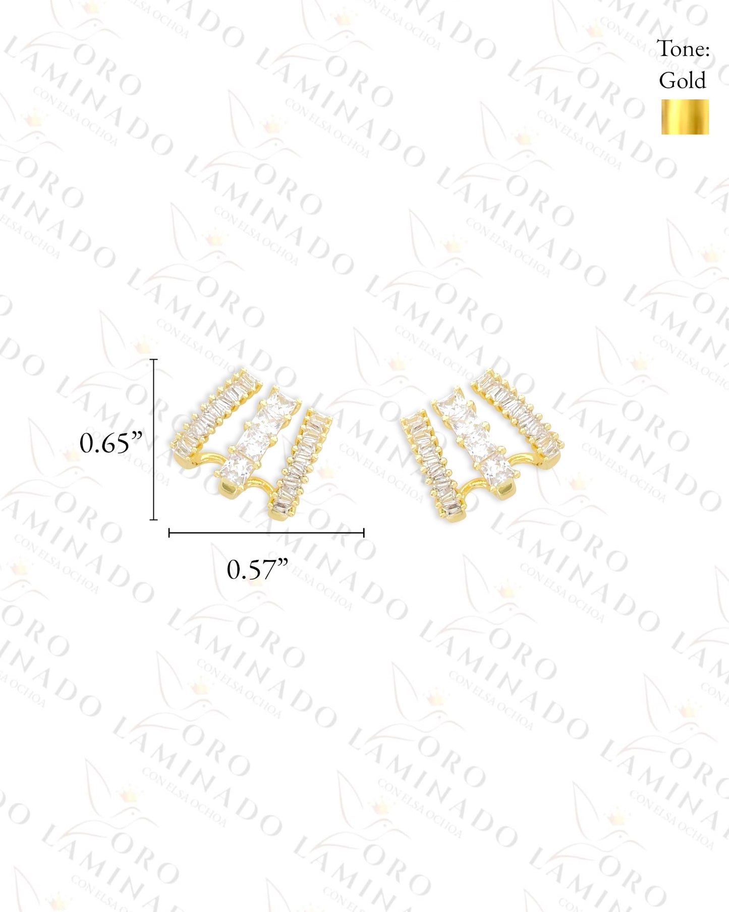 High Quality Crystal Ear Cuff Earrings (Gold Filled) G222