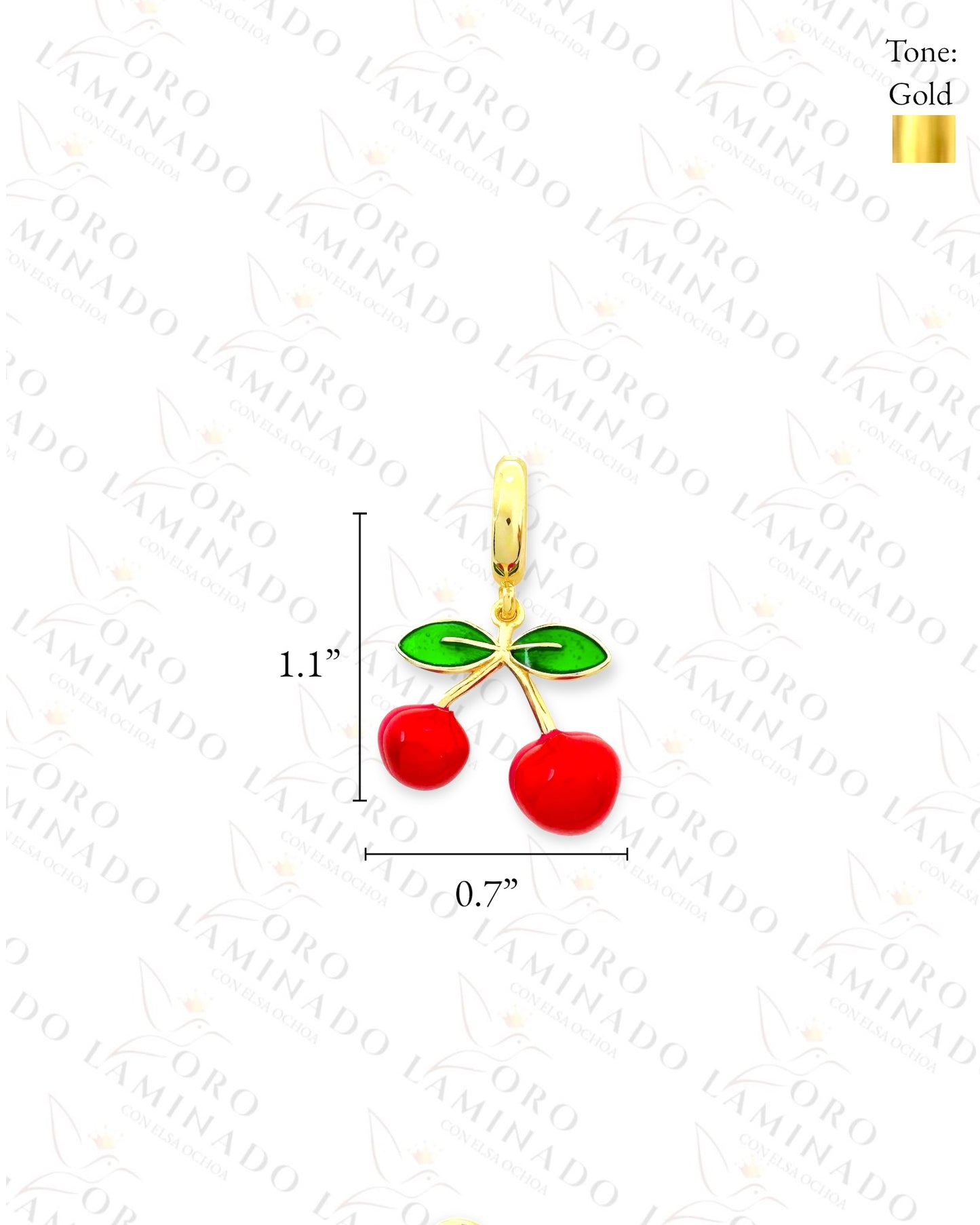 Twin Cherries Charm (Gold Filled) R243