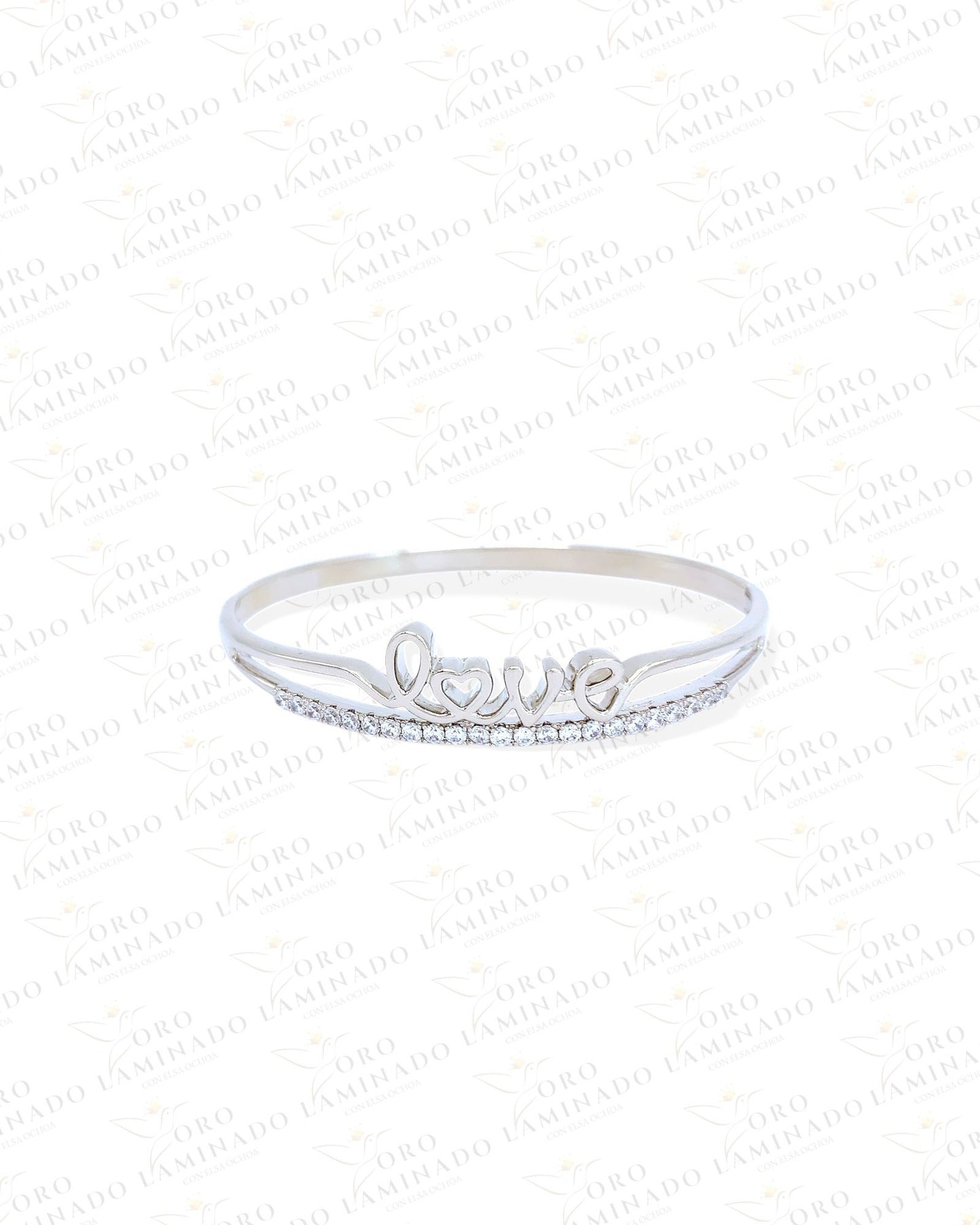 Silver Love Bangle Bracelet G43