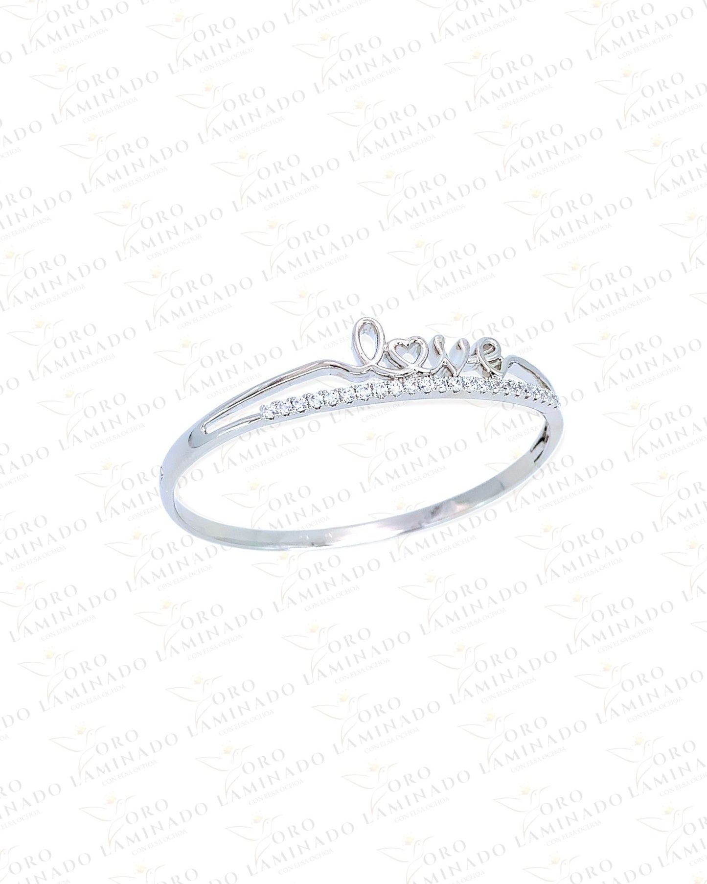 Silver Love Bangle Bracelet G43