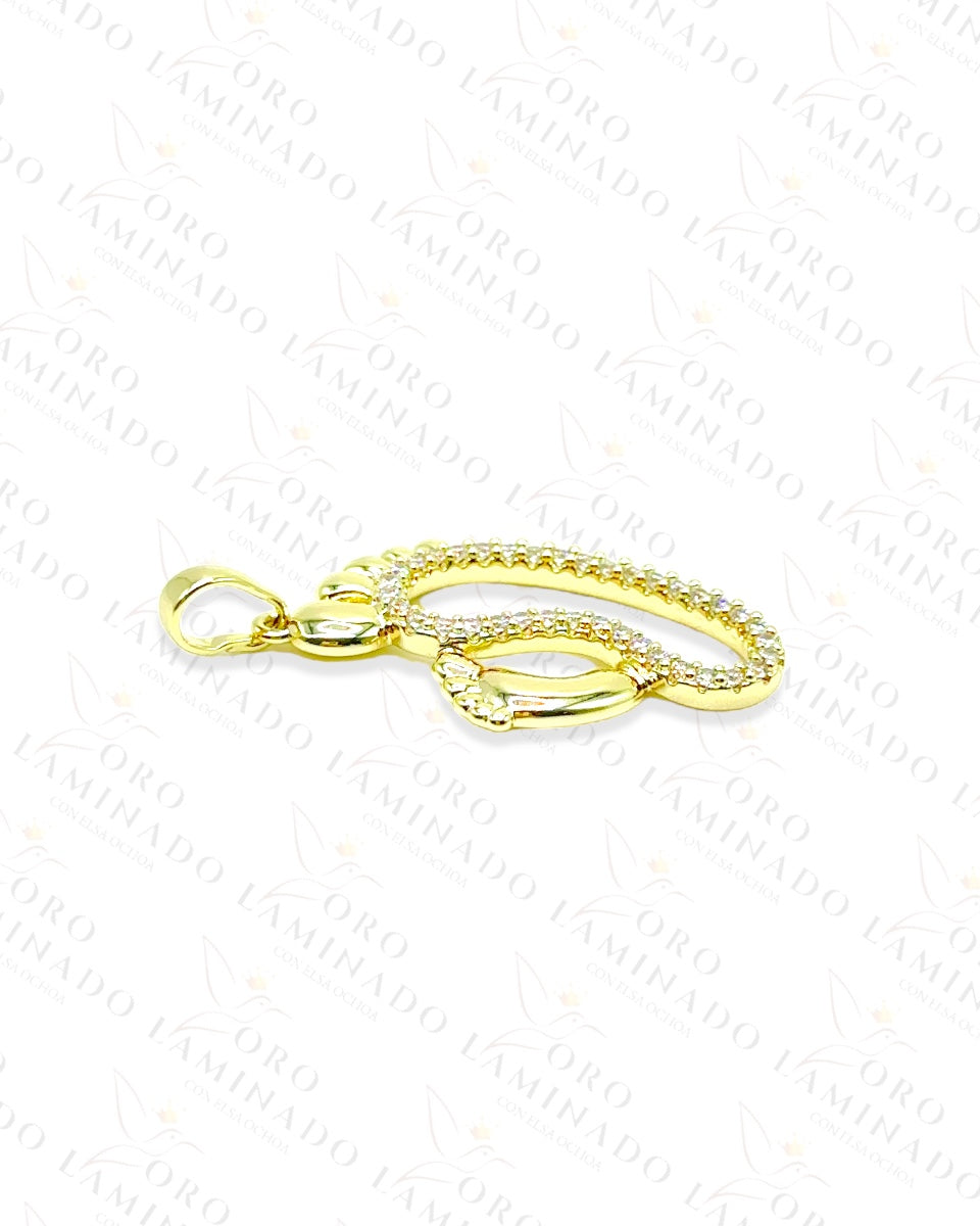 Gold Filled Footprints Pendant C292