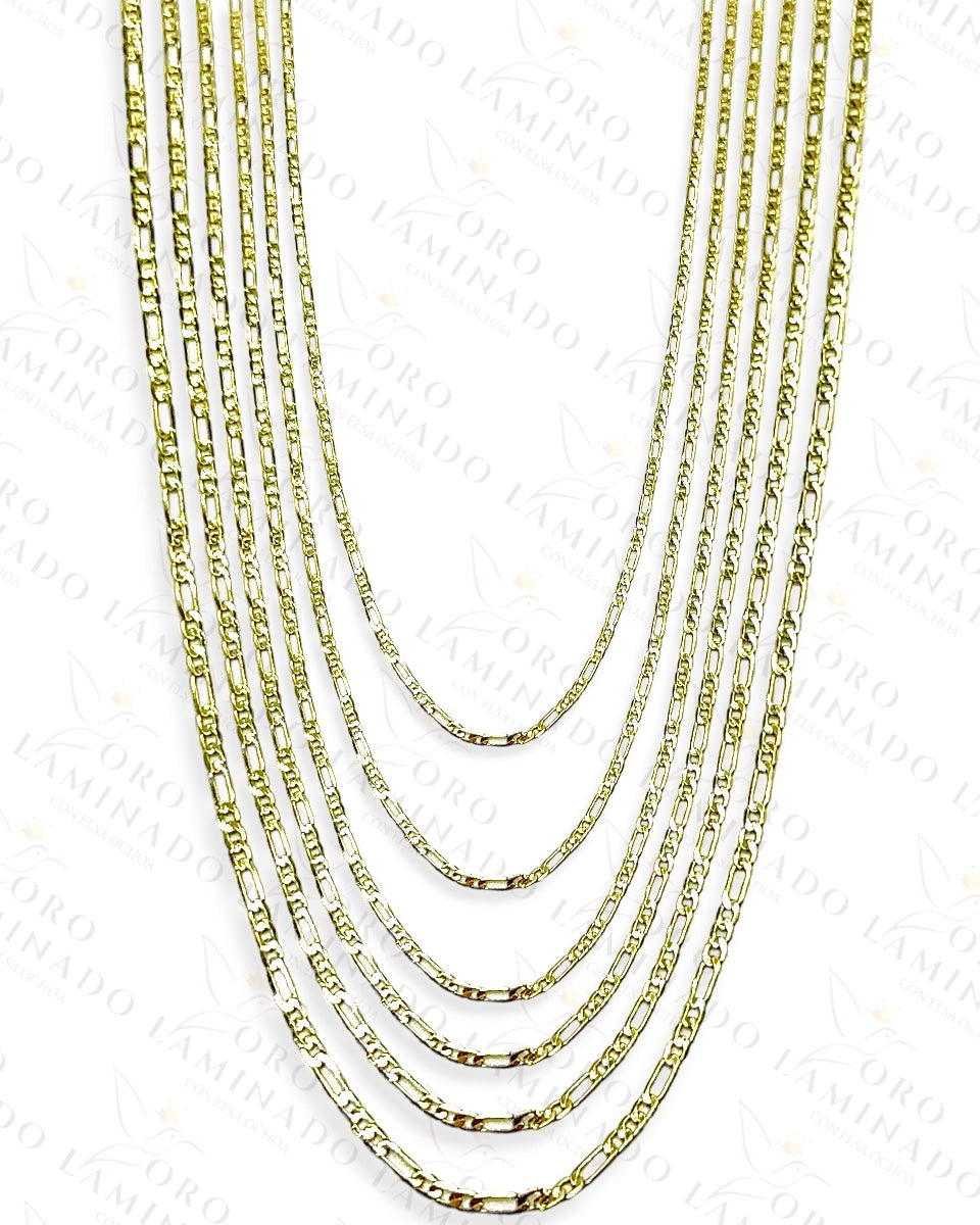 High Quality Packet of 6 Six Figaro Chain 18" C297