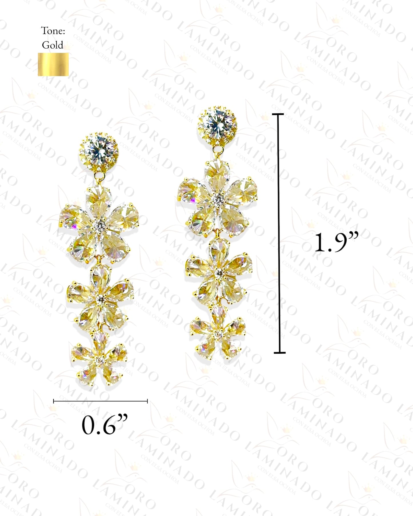 High Quality Flower Long Earrings C308