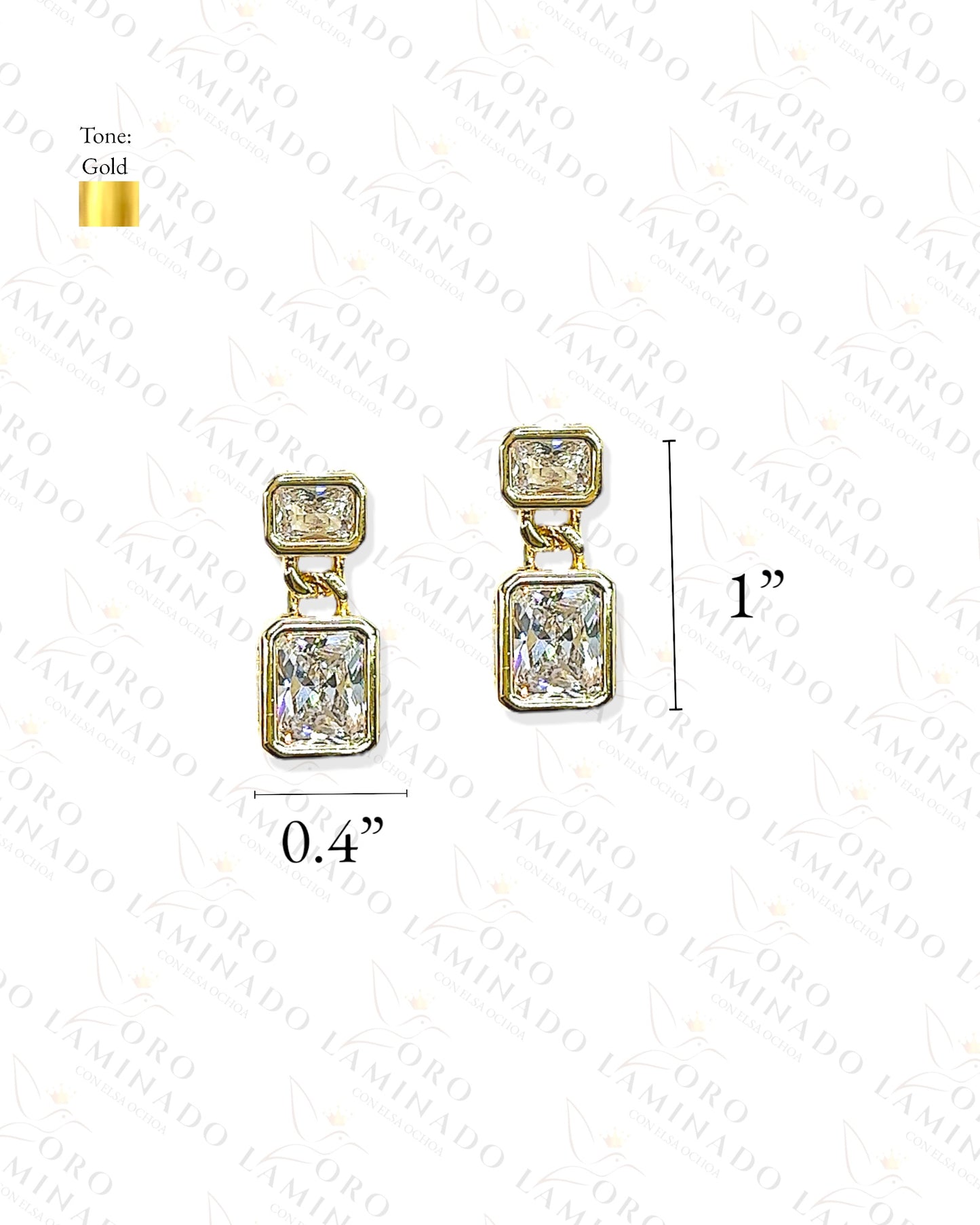 High Quality Square Diamond Earrings G181