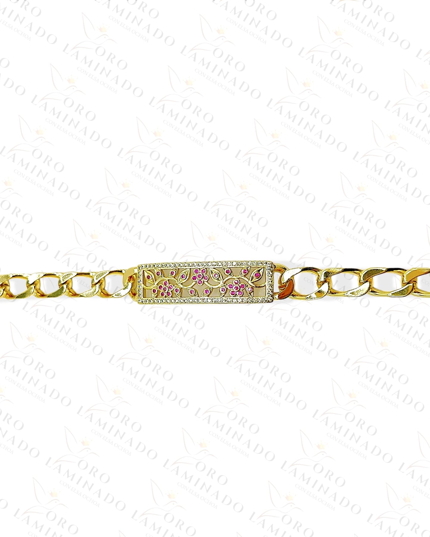 High Quality Flower Plaque Bracelet B201