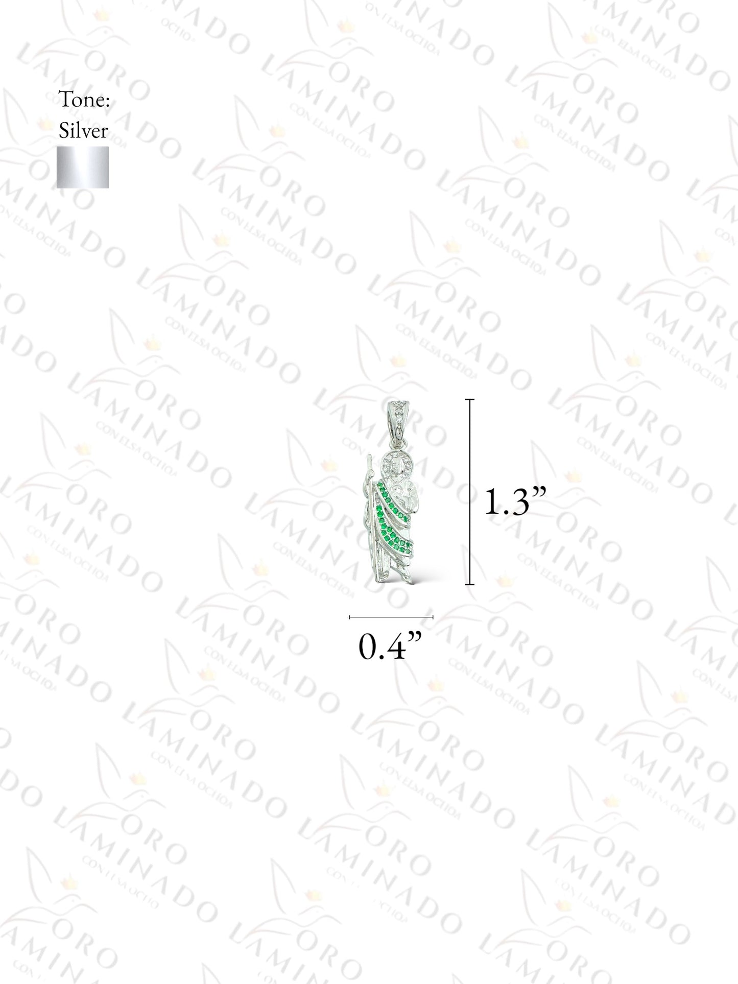 Gold Filled Silver Small Saint Jude Y326