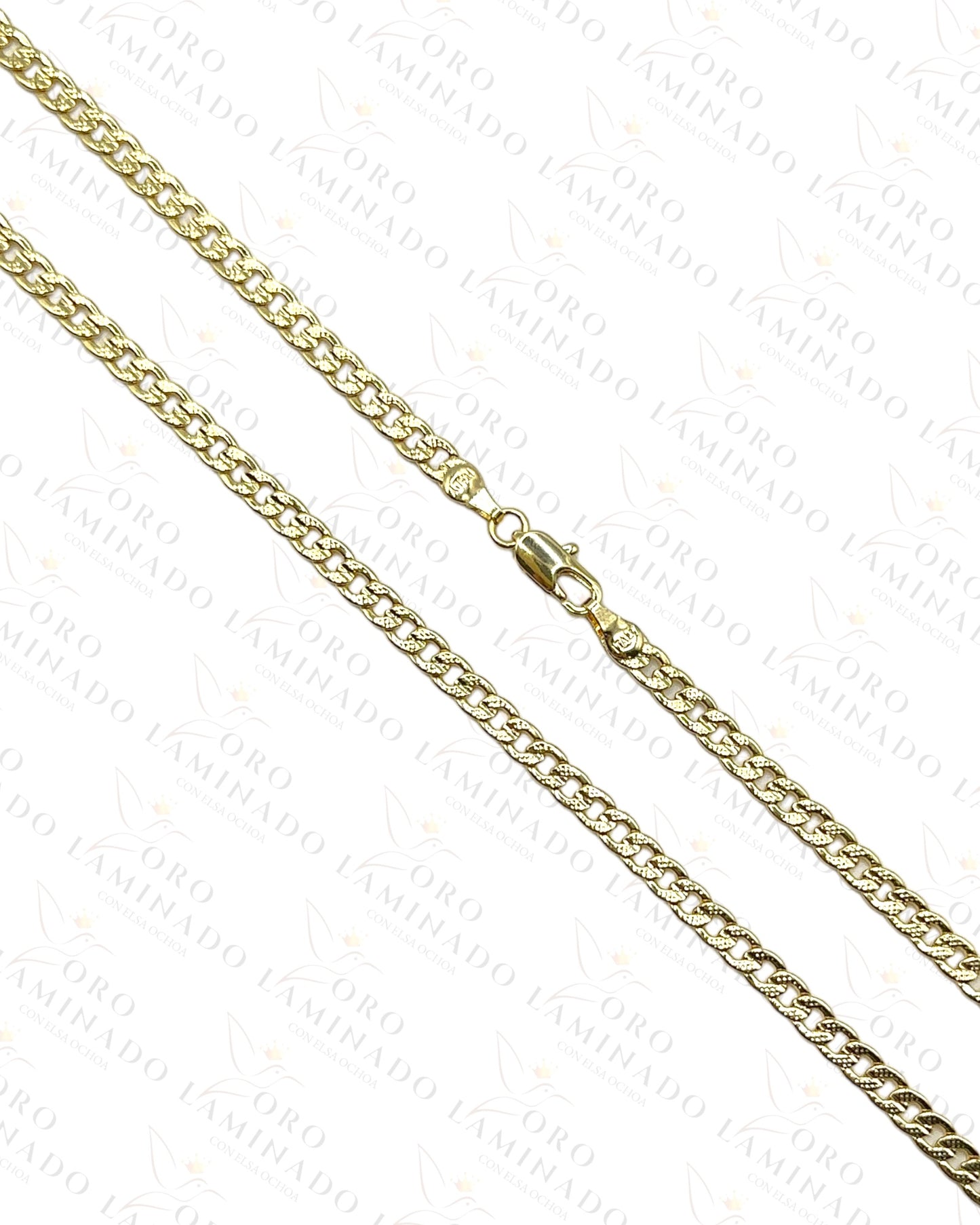 Gold Filled 18” 4mm Cuban Chains with Diamond Effect (Pack of 6) Y385