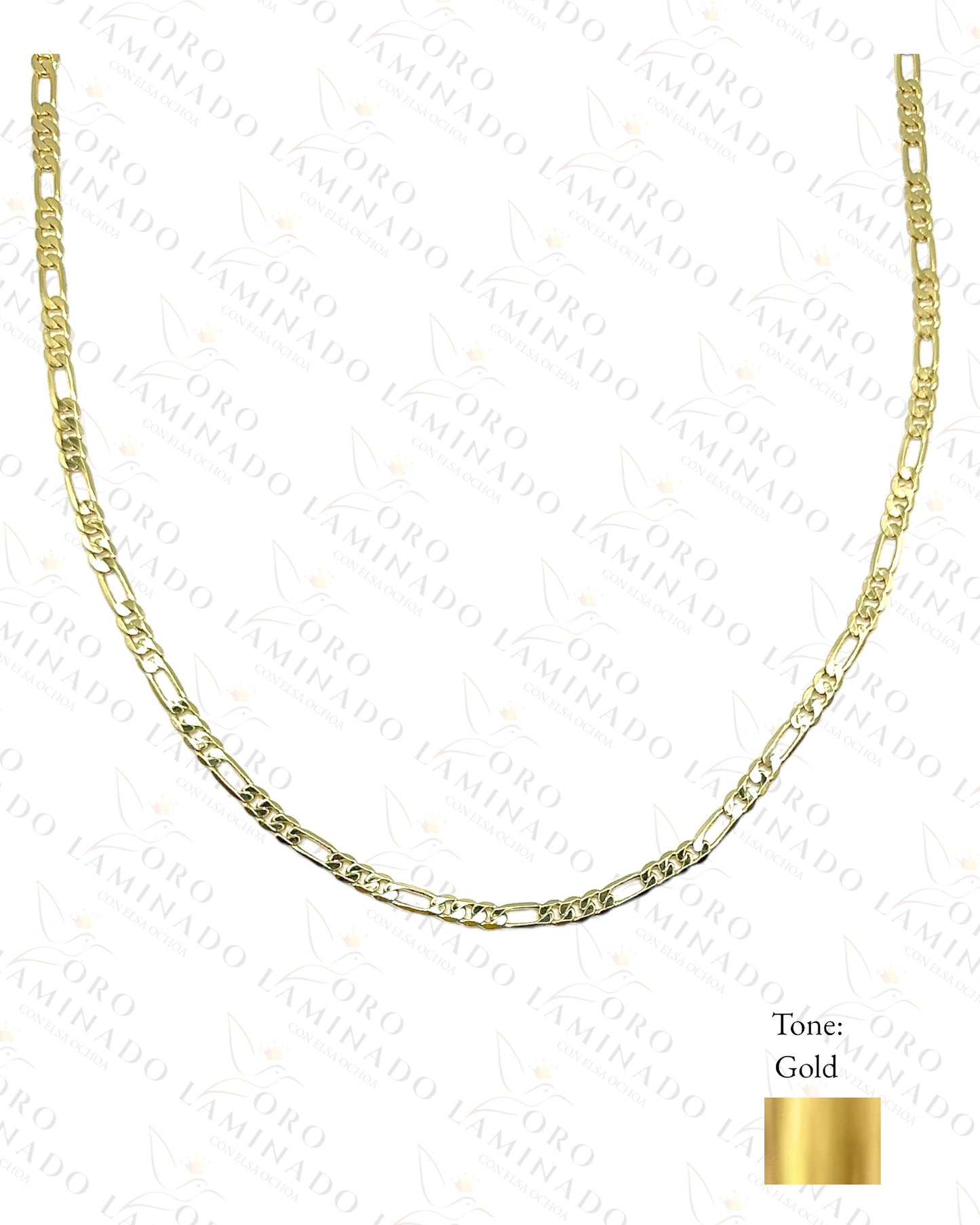 Gold Filled 24” 4mm Figaro Chain(Pack of 6) Y389